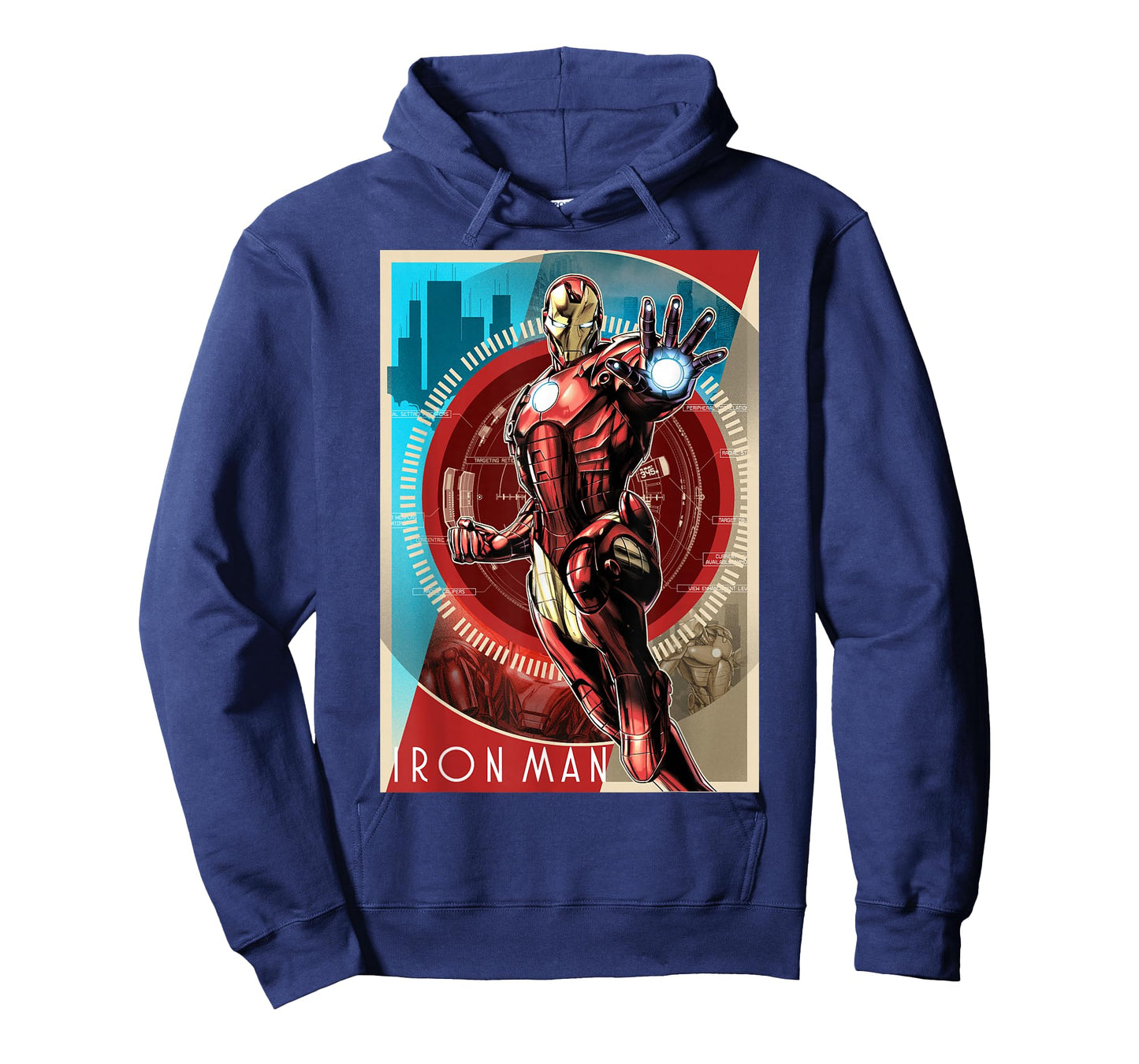 Marvel Iron Man Vintage Tech Poster T-Shirt Small