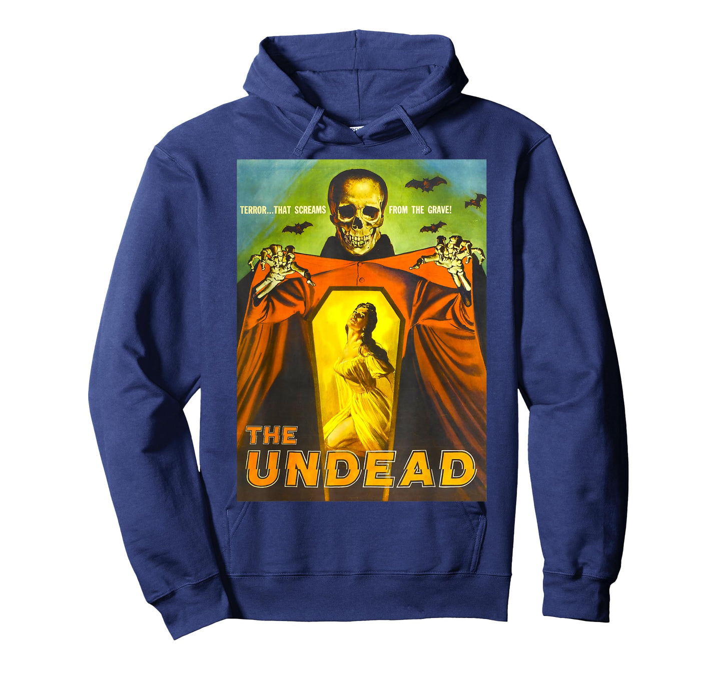 Creepy Skeleton Retro Halloween Monster Poster Horror Movie T-Shirt