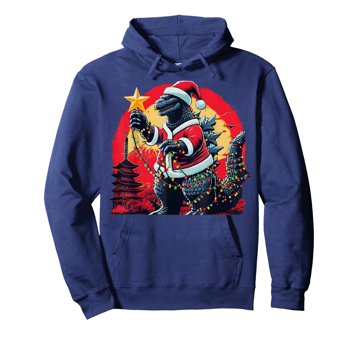 Xmas Christmas Santazilla Funny Holiday Monster Dinosaur T-Shirt
