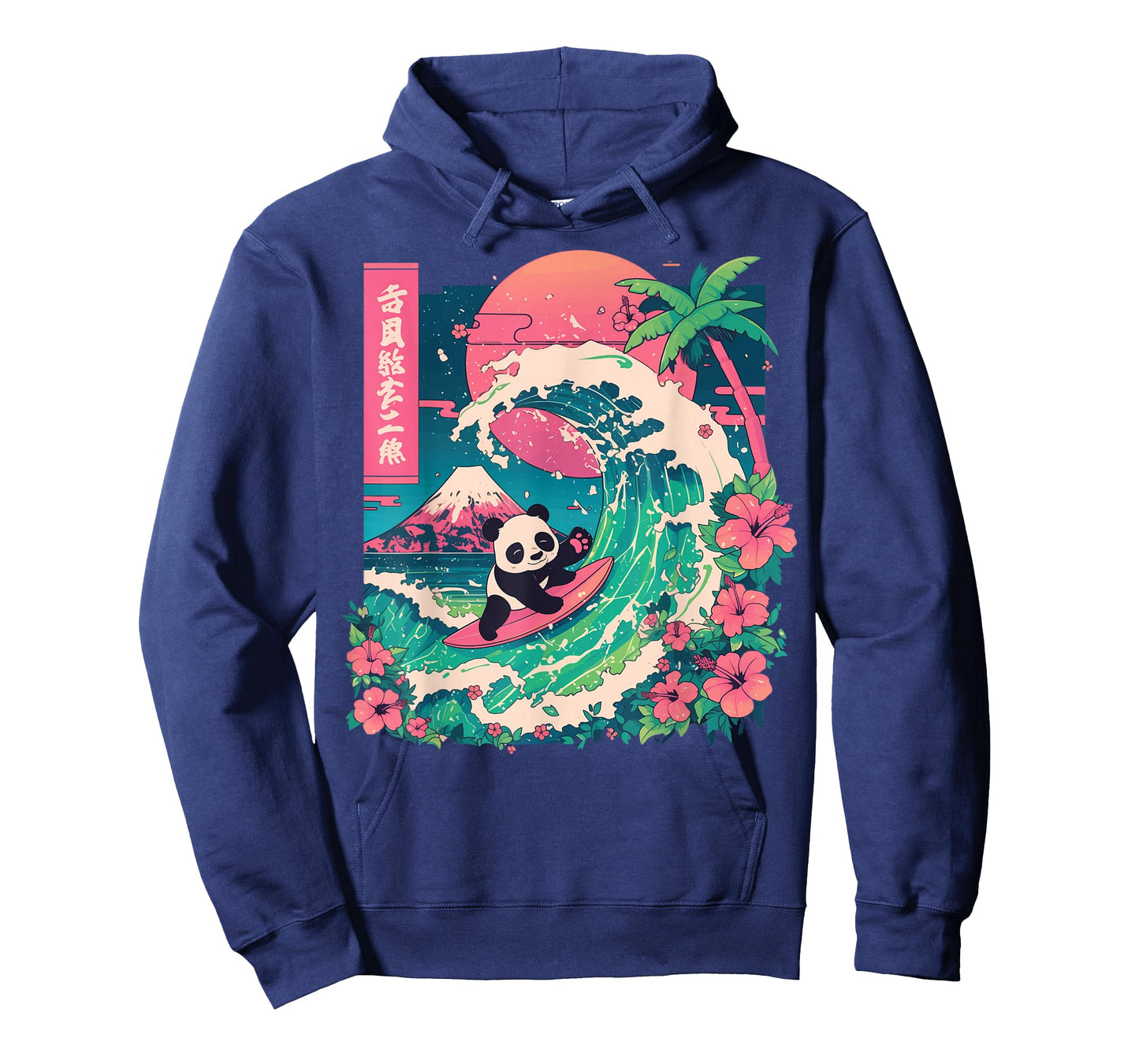 Panda Surfing Japanese Wave Great Wave T-Shirt