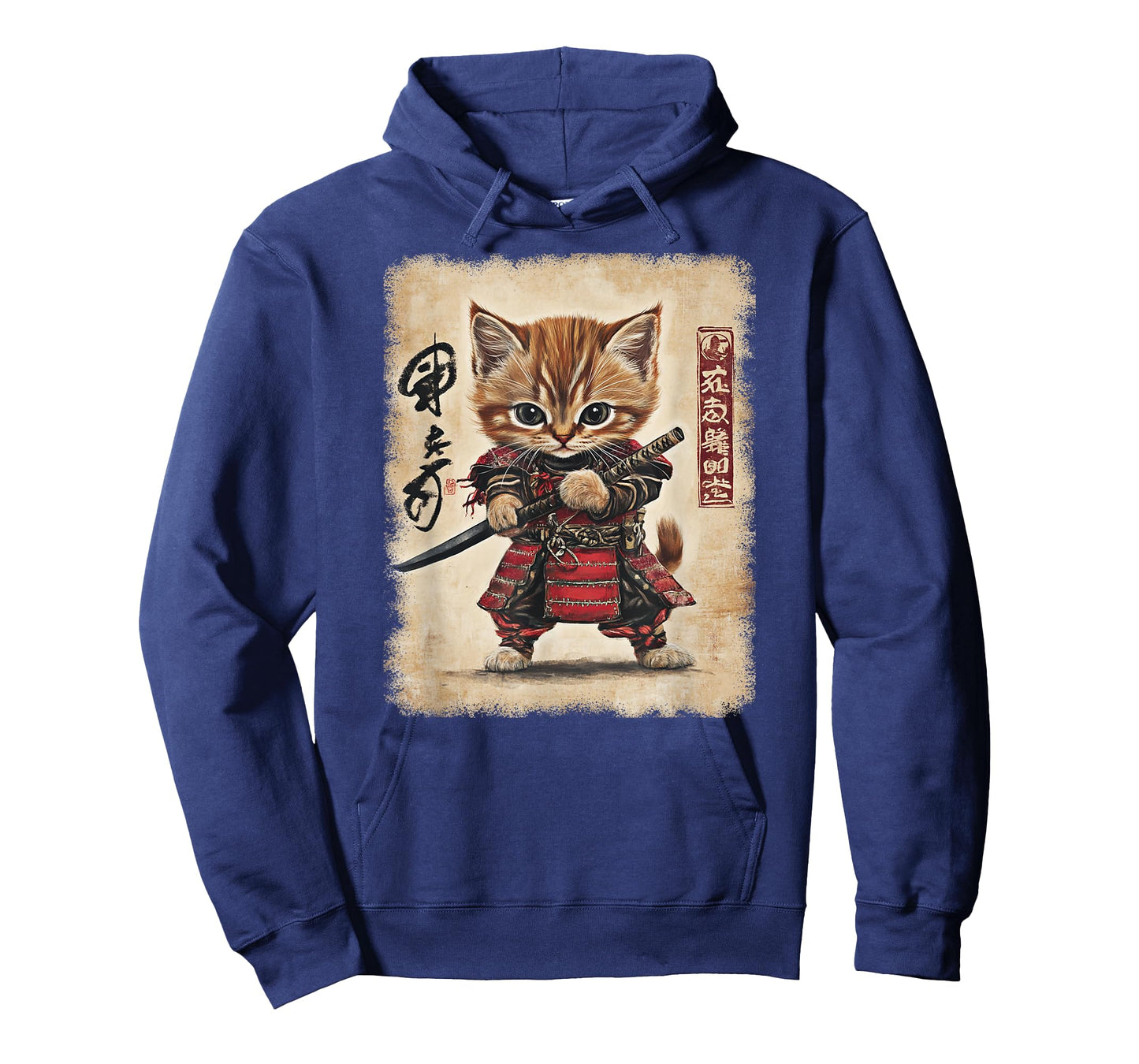 Japanese Samurai Kitten Kawaii Ninja Cat T-Shirt