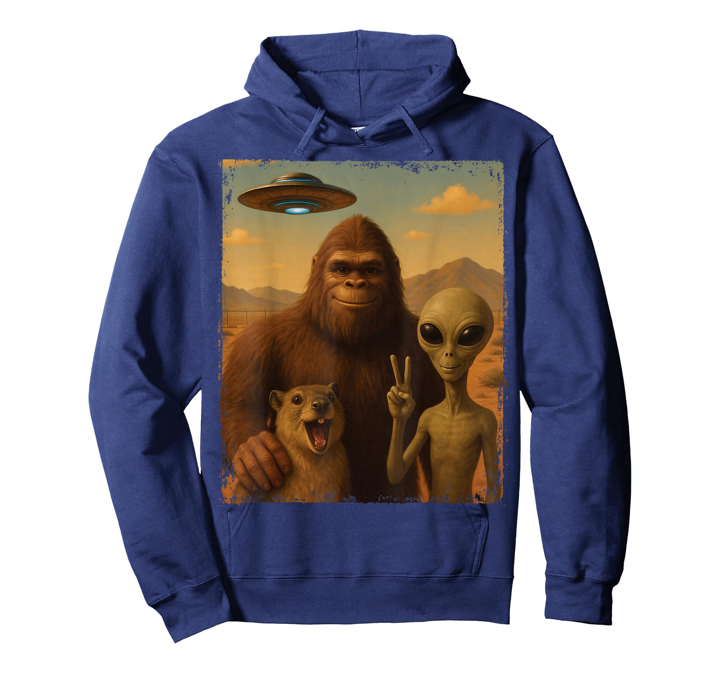 Funny Rock Hyrax Awawa Bigfoot Alien Selfie UFO Area 51 T-Shirt