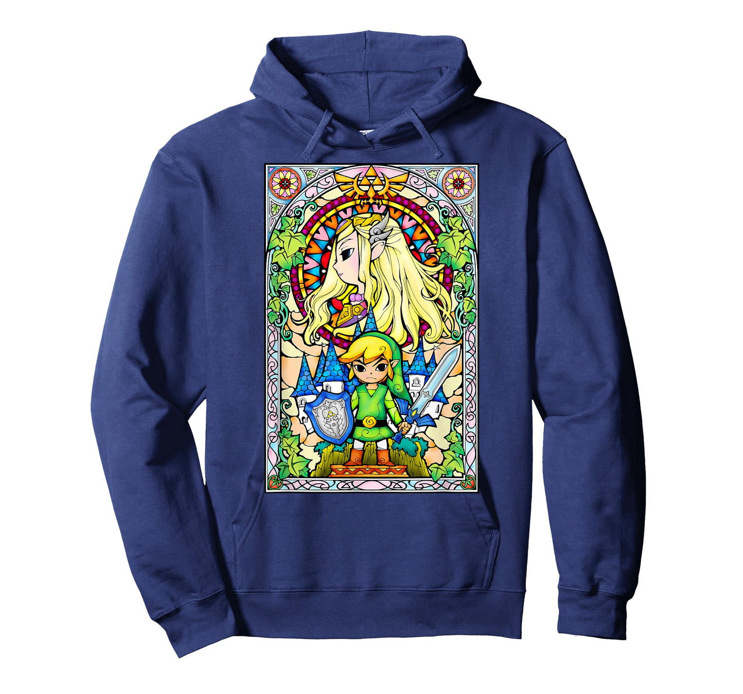 Legend Of Zelda Wind Waker Stained Glass Graphic T-Shirt T-Shirt