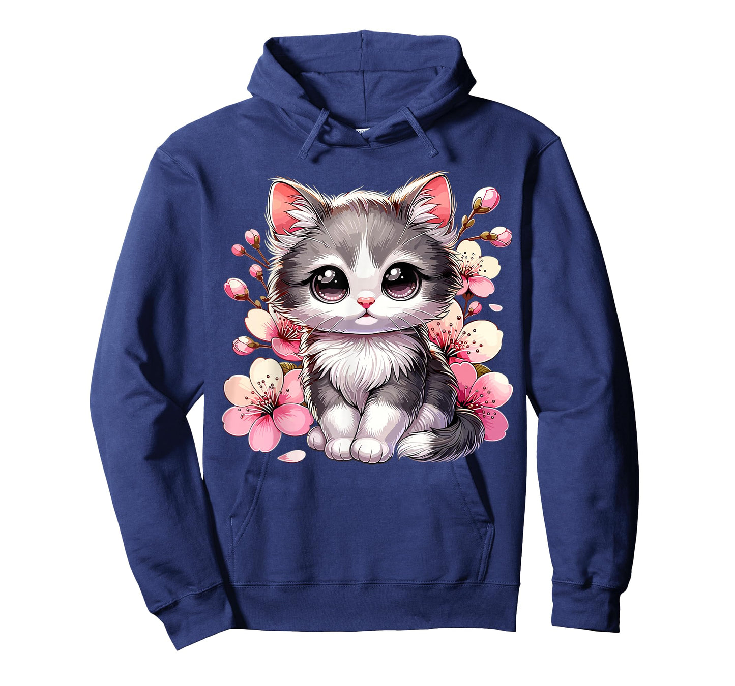 Cute Cat with Cherry Blossoms Cat T-Shirt