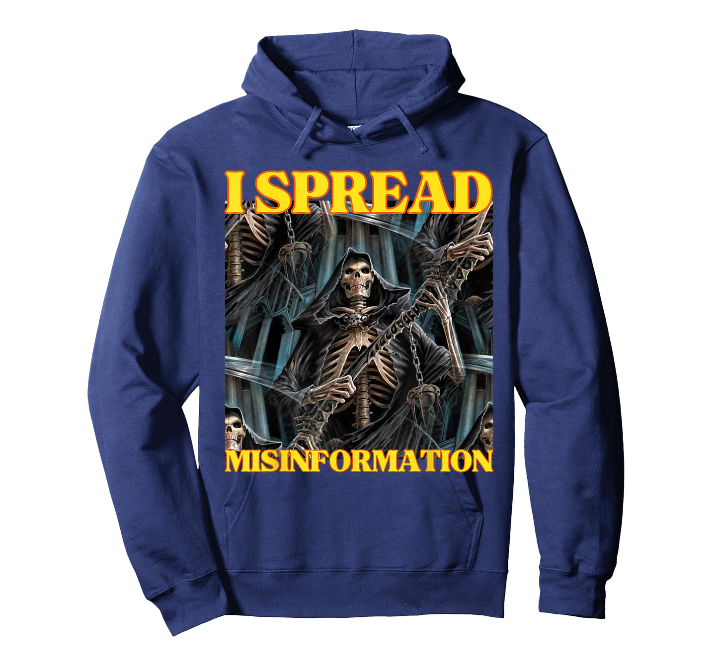 I Spread Misinformation Funny Cool Edgy Hard Skeleton Meme T-Shirt