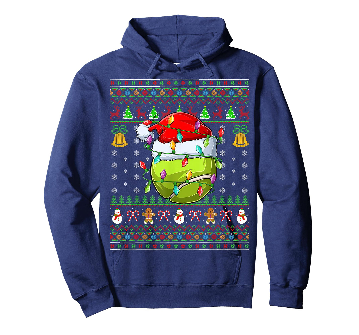 Tennis Ball Ugly Christmas Sweater Sports Player Funny Xmas T-Shirt