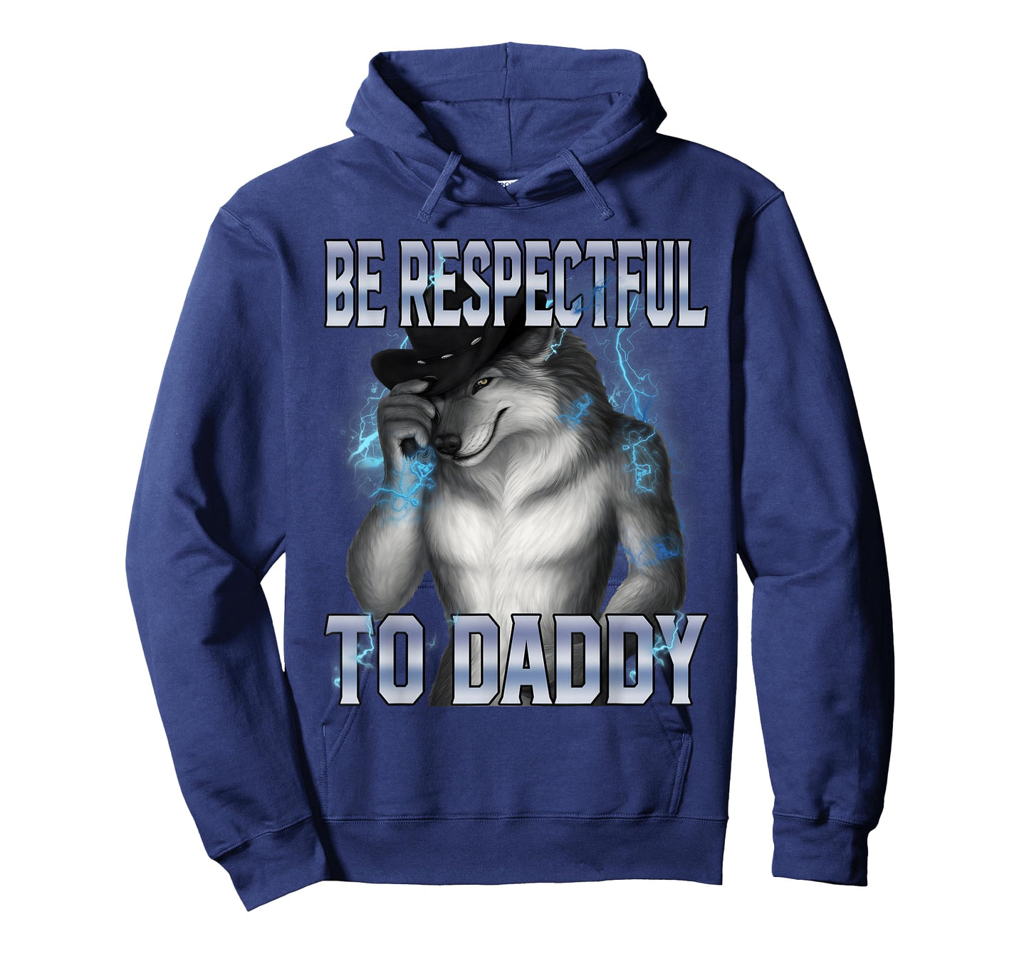 Be Respectful to Daddy Cringy Werewolf Meme Ironic Brainrot T-Shirt