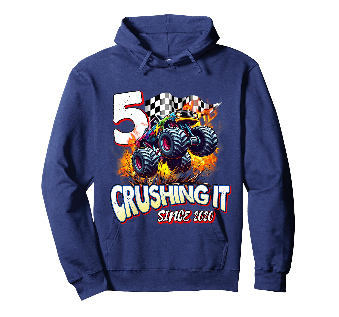 Kids Birthday Monster Truck 5 year Old Boys 5th Party Born 2020 T-Shirt
