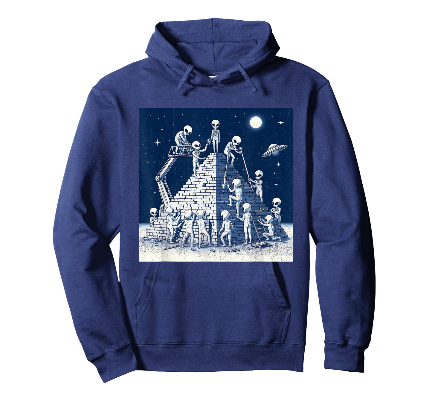 Aliens Building Pyramid T-Shirt
