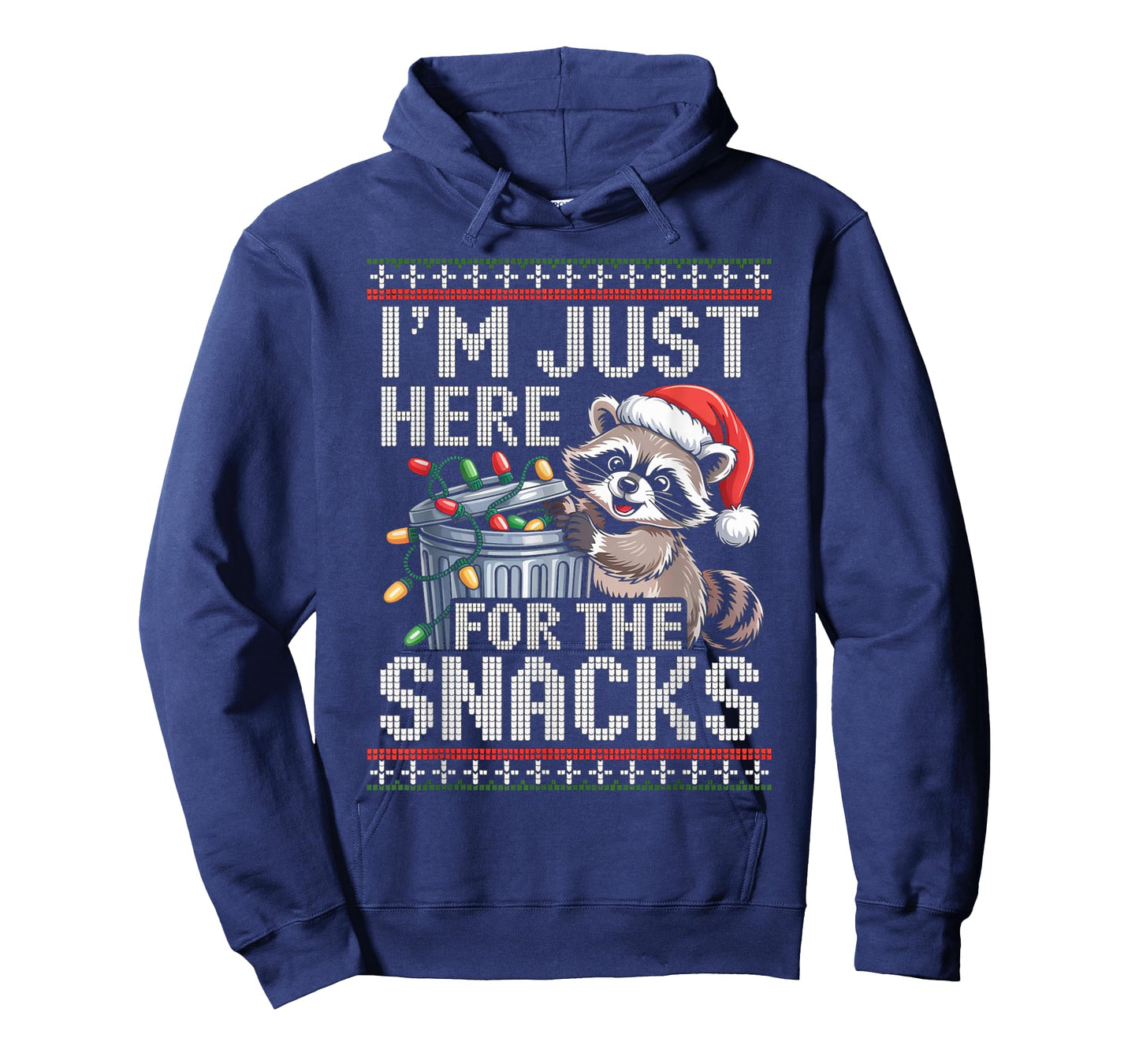 I’m Just Here for The Snacks Raccoon Christmas Ugly Sweater T-Shirt