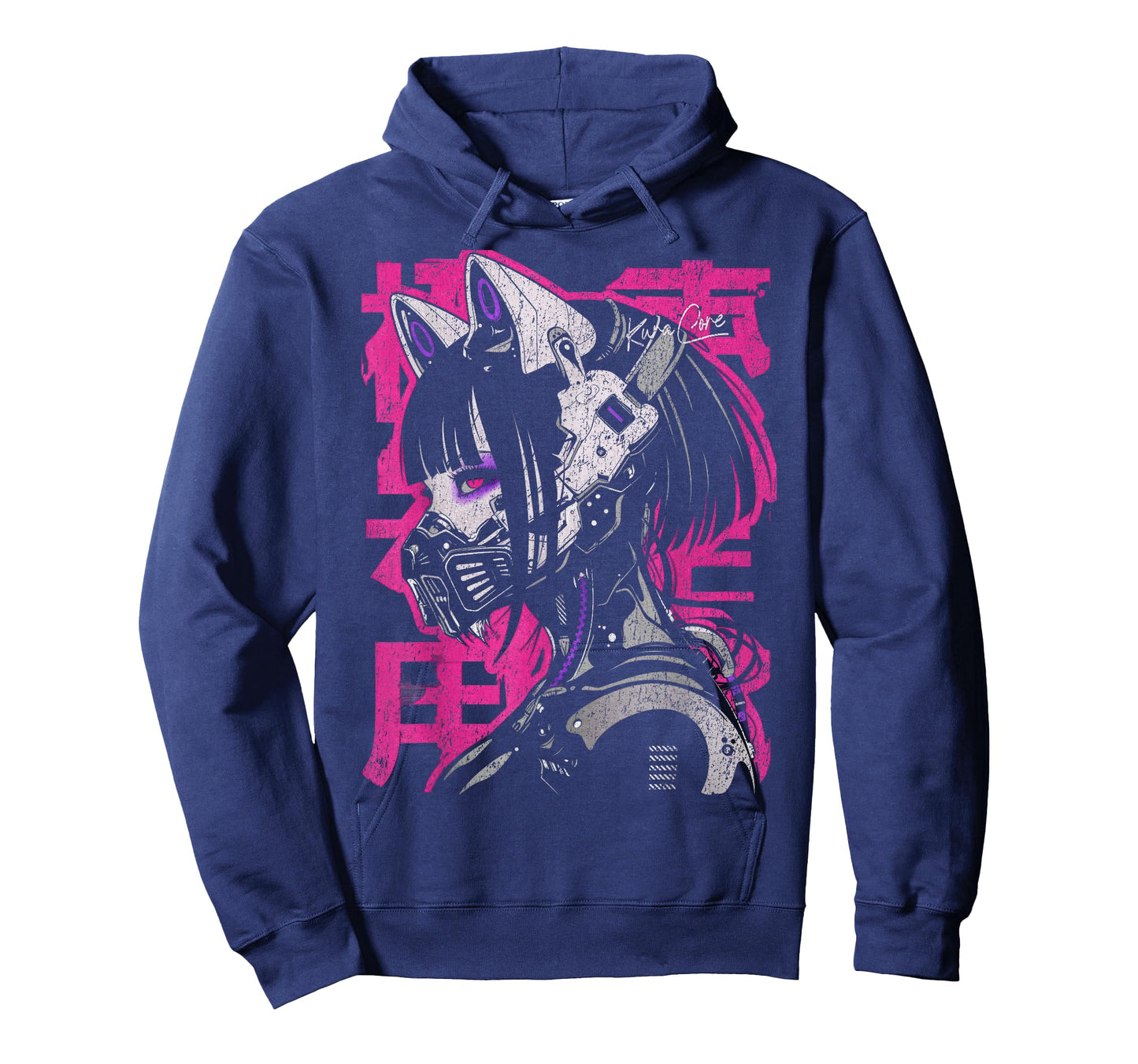 Japanese Streetwear Cyberpunk Y2K Techwear Neko Manga Anime T-Shirt
