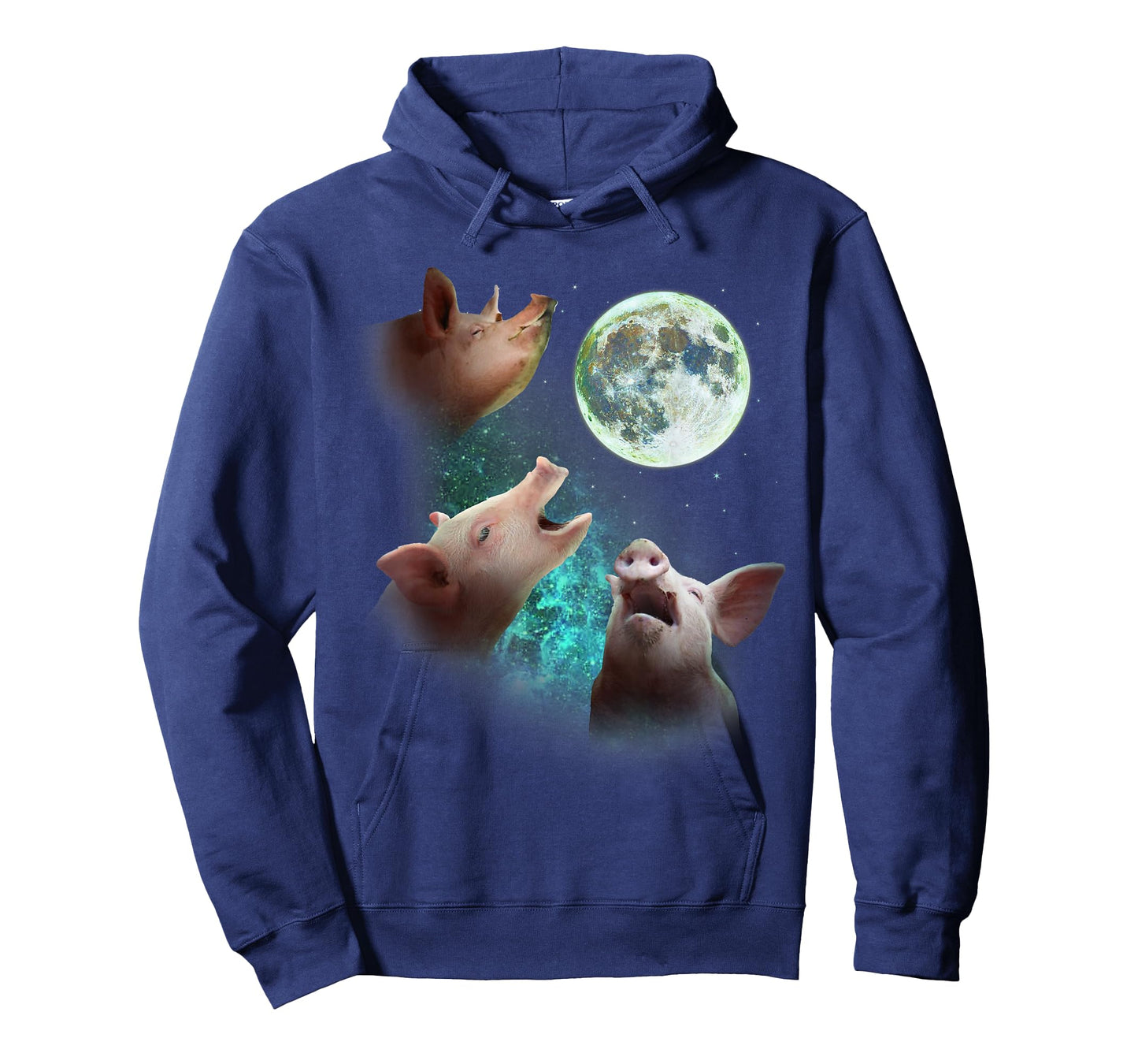 Three Farm Pigs Howl At Moon 3 Wolfs Wolves Funny Parody T-Shirt