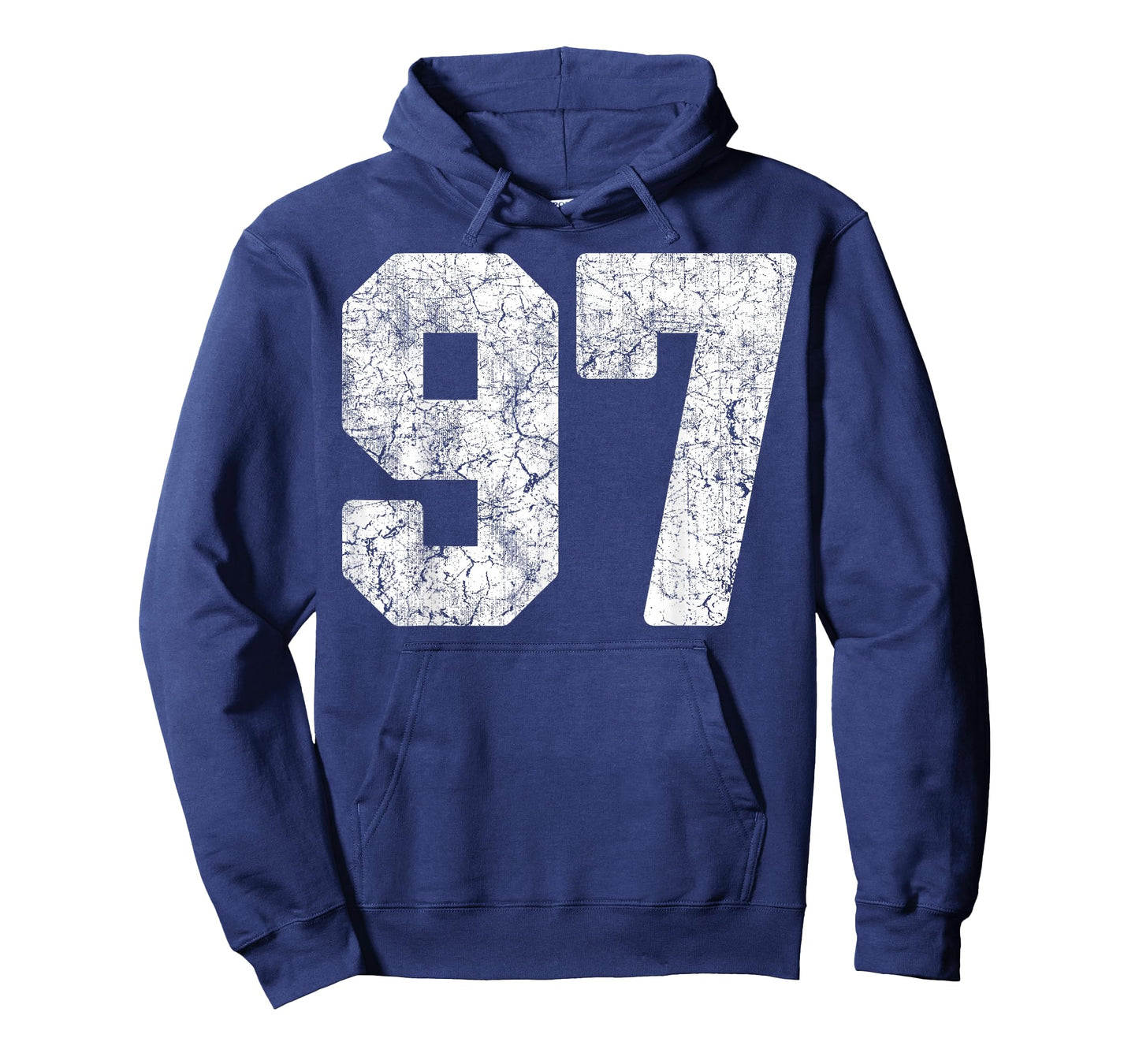 Distressed White Number 97 Jersey Player Uniform #97 Grunge T-Shirt