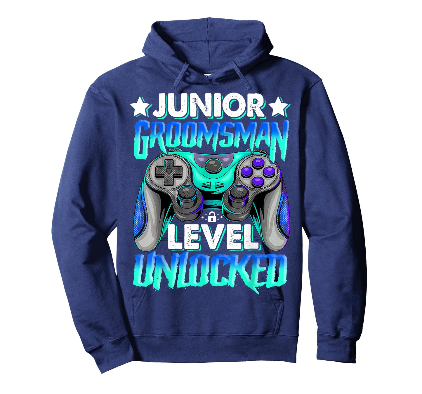 Gamer Junior Groomsman Level Unlocked Video Gaming Wedding T-Shirt