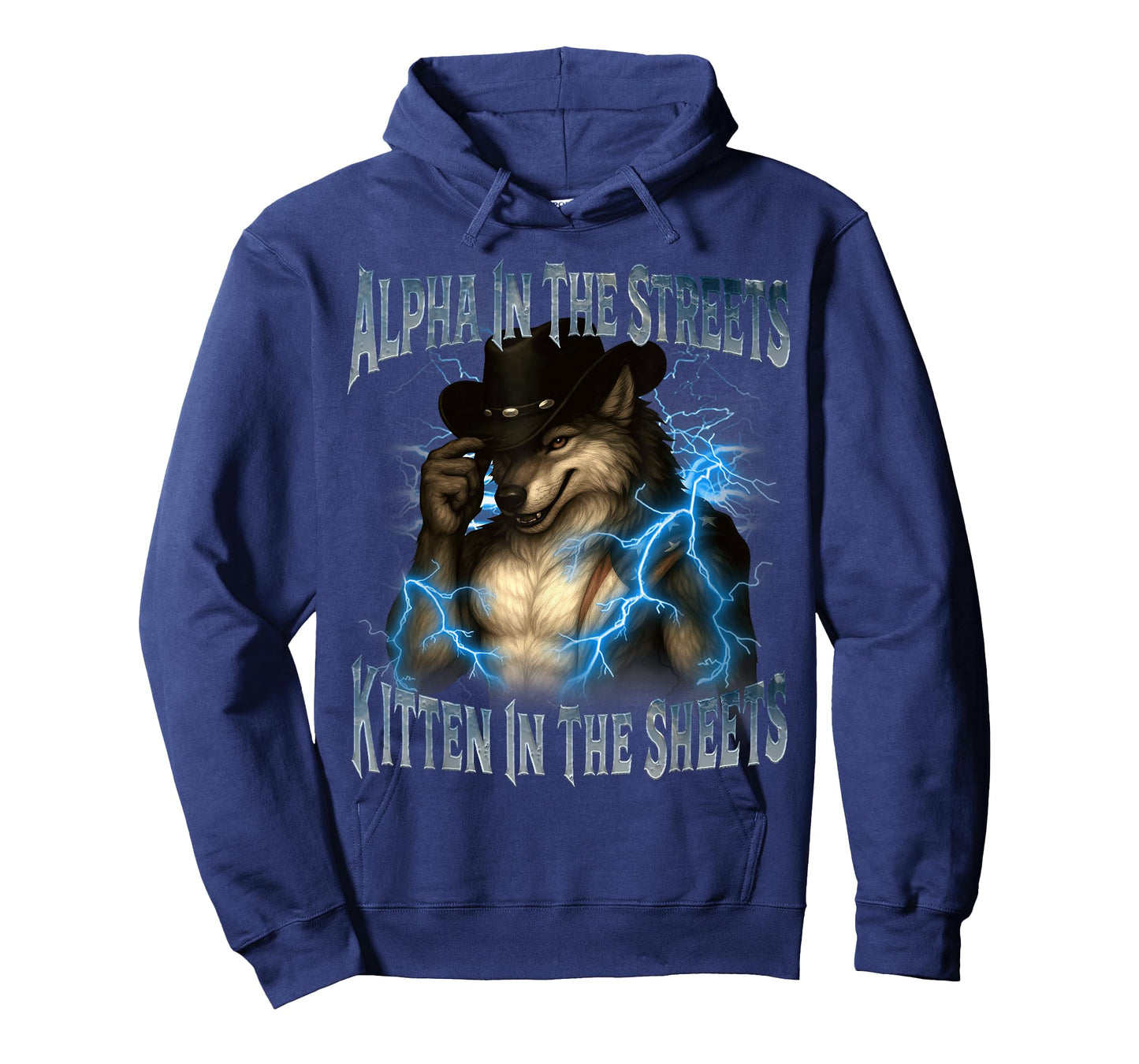 Alpha In The Streets Kitten In Sheets Funny Werewolf Wolf T-Shirt