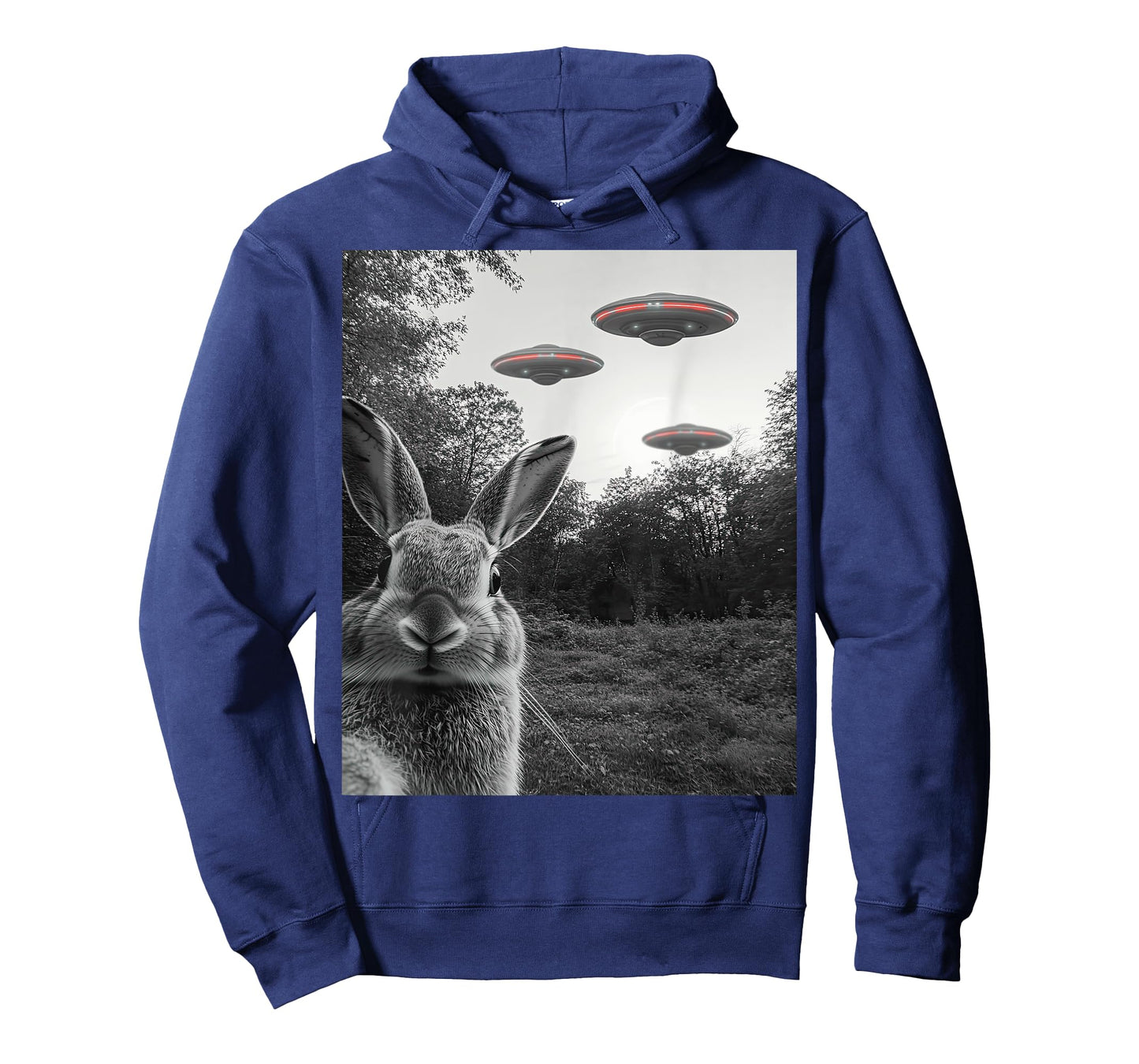 Rabbit Selfie With Alien UFO Men Women Boys Girls Kids T-Shirt