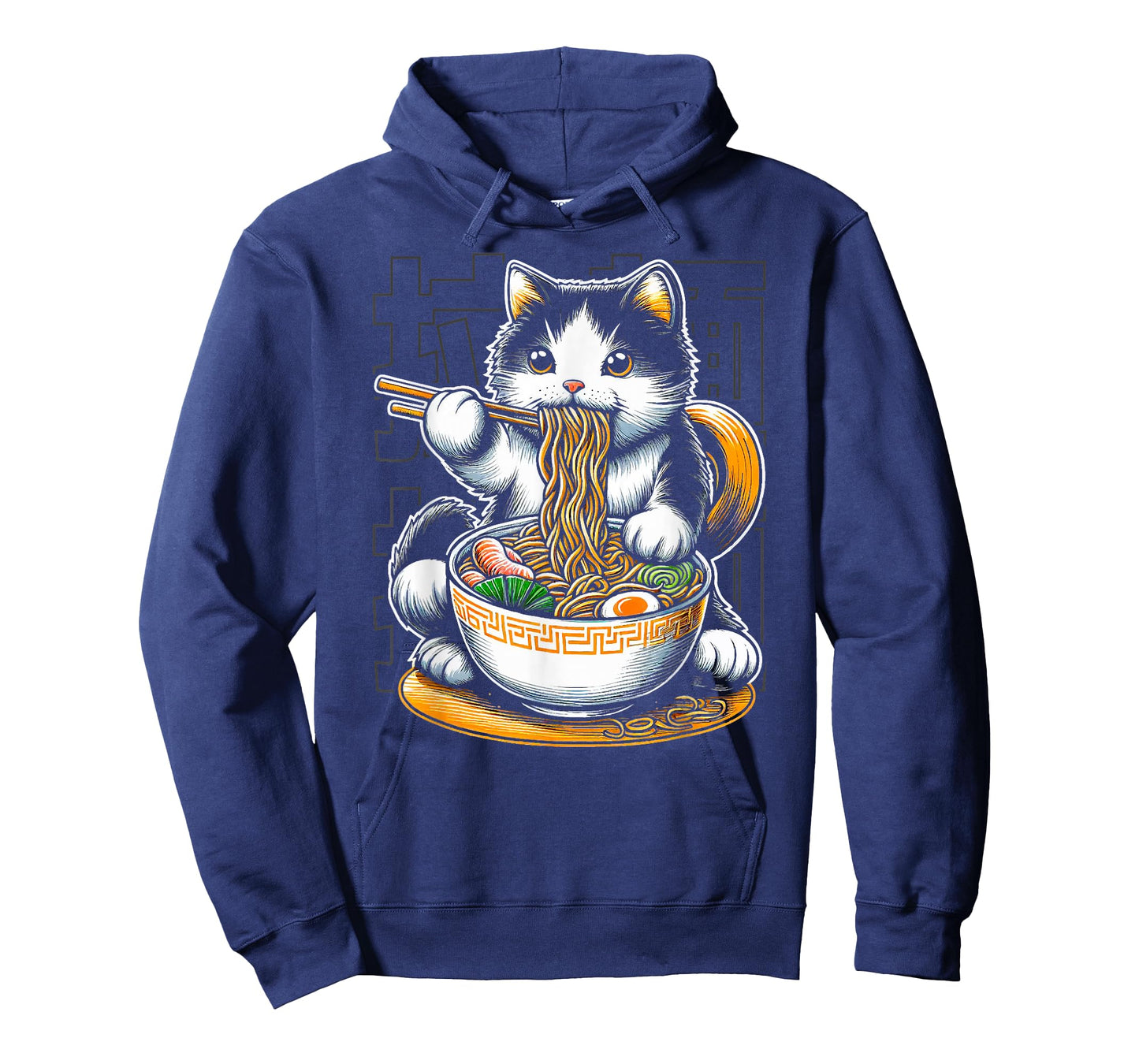 Cat Eating Ramen Food Cat Lover Ramen Noodles Eater T-Shirt