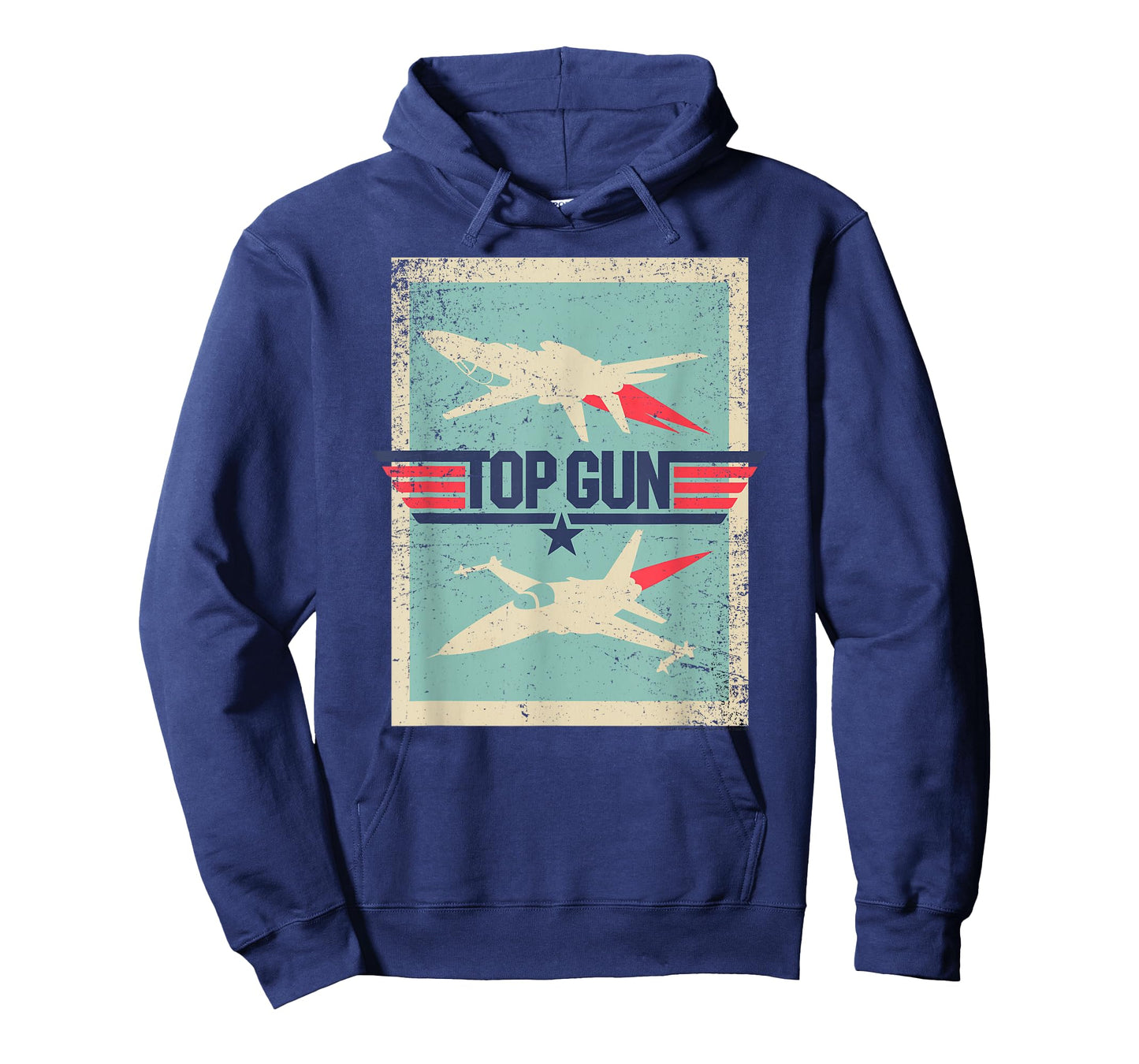 Top Gun Inverted Cutout with Distressing Action Movie T-Shirt