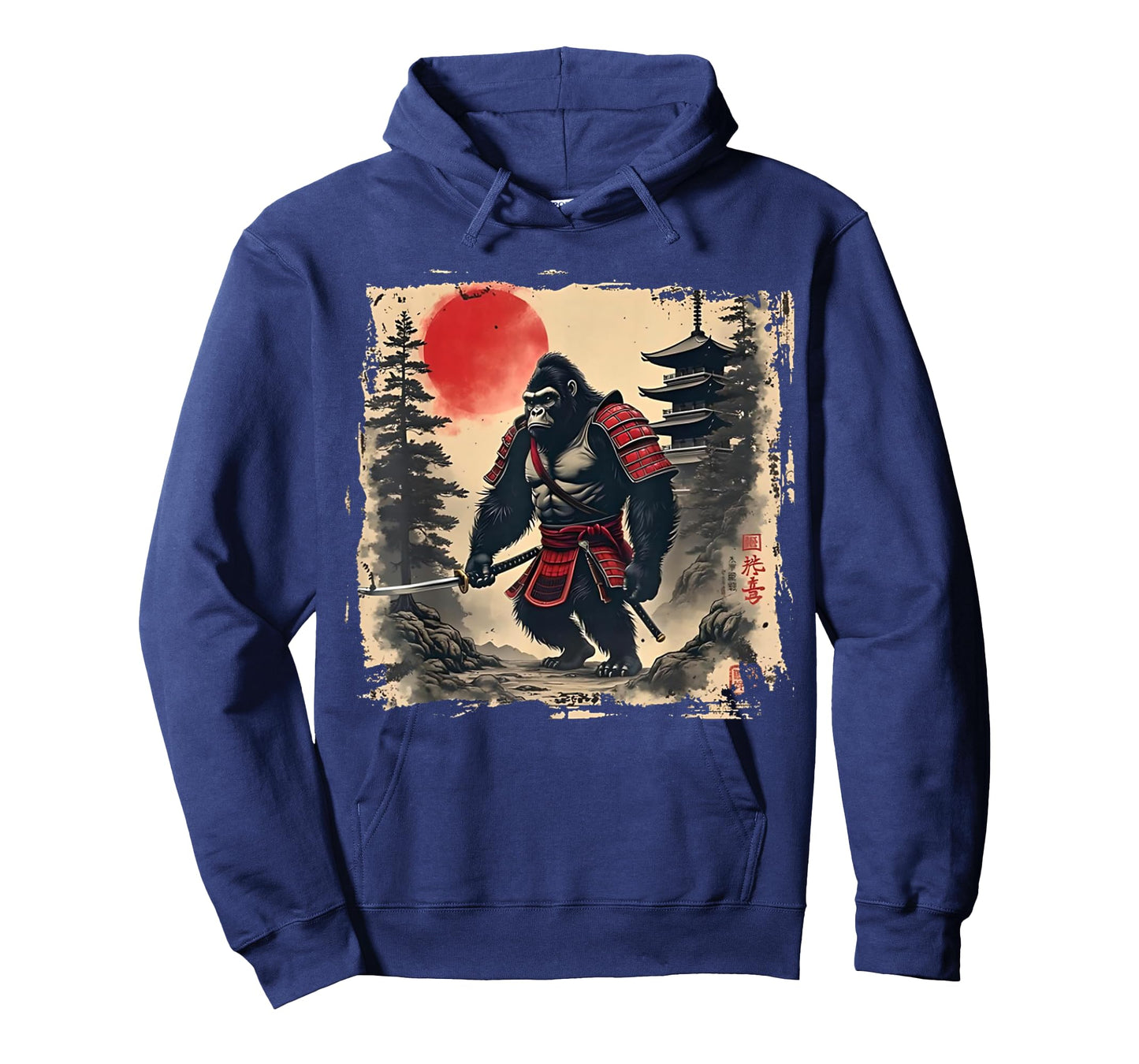 Big Foot Samurai Japanese Sunset Funny Graphic Vintage Gifts T-Shirt