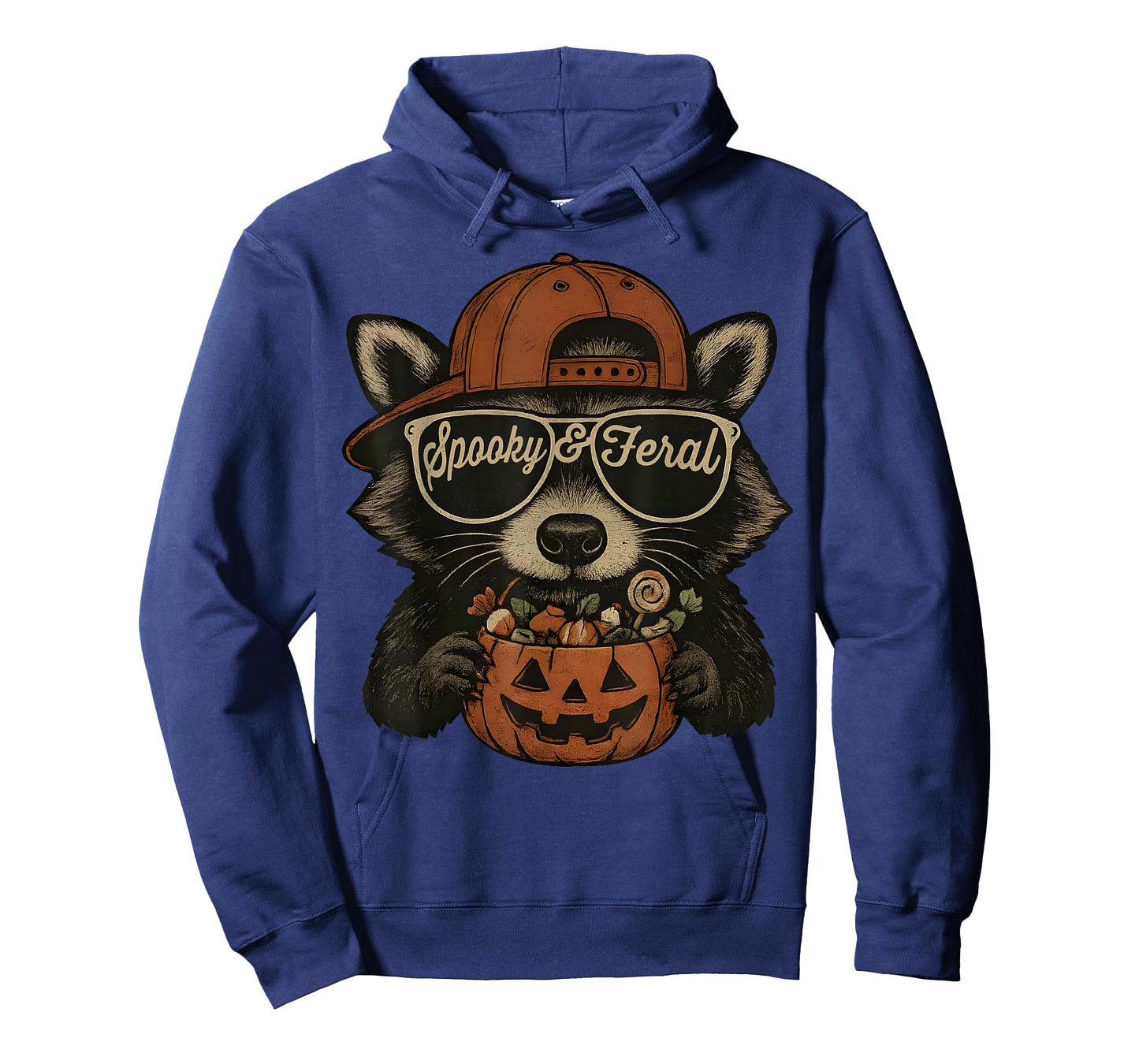Spooky and Feral Halloween Cute Ghost Raccoon Trick Or Treat T-Shirt