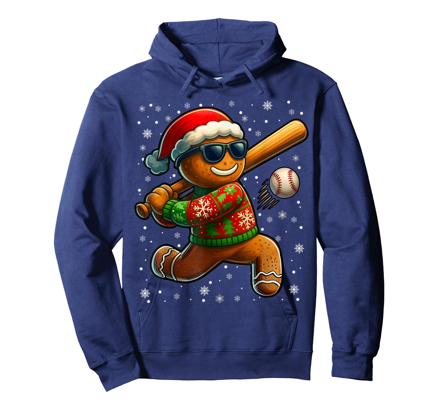 Gingerbread Baseball Player Coach Christmas Xmas Boy Men T-Shirt
