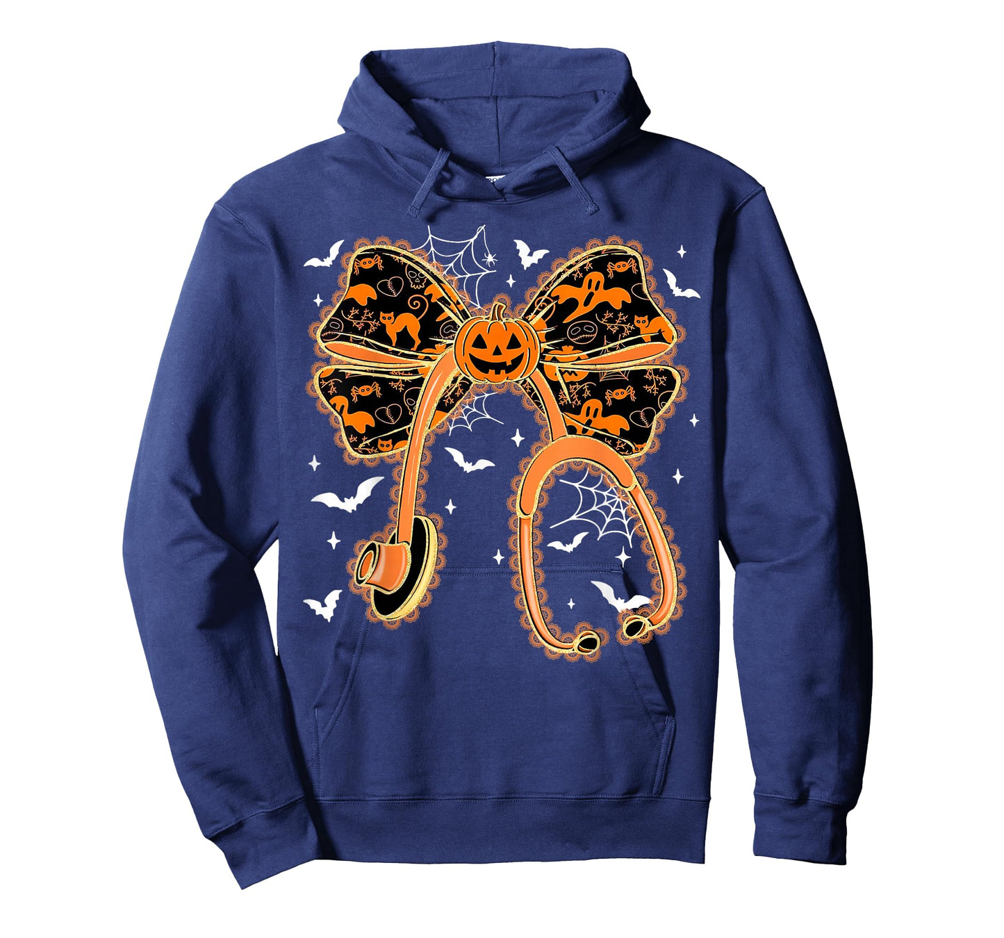 Spooky Nurse Stethoscope Bow Ghost Halloween Costume RN CNA T-Shirt