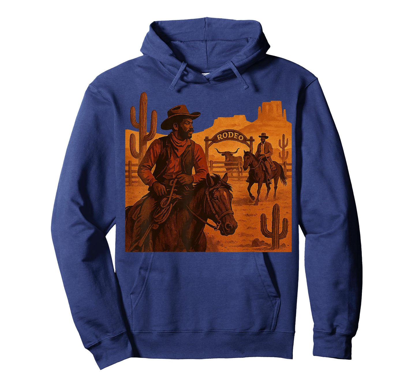 Black Cowboy Western Rodeo Melanin History Texas Boy Men T-Shirt
