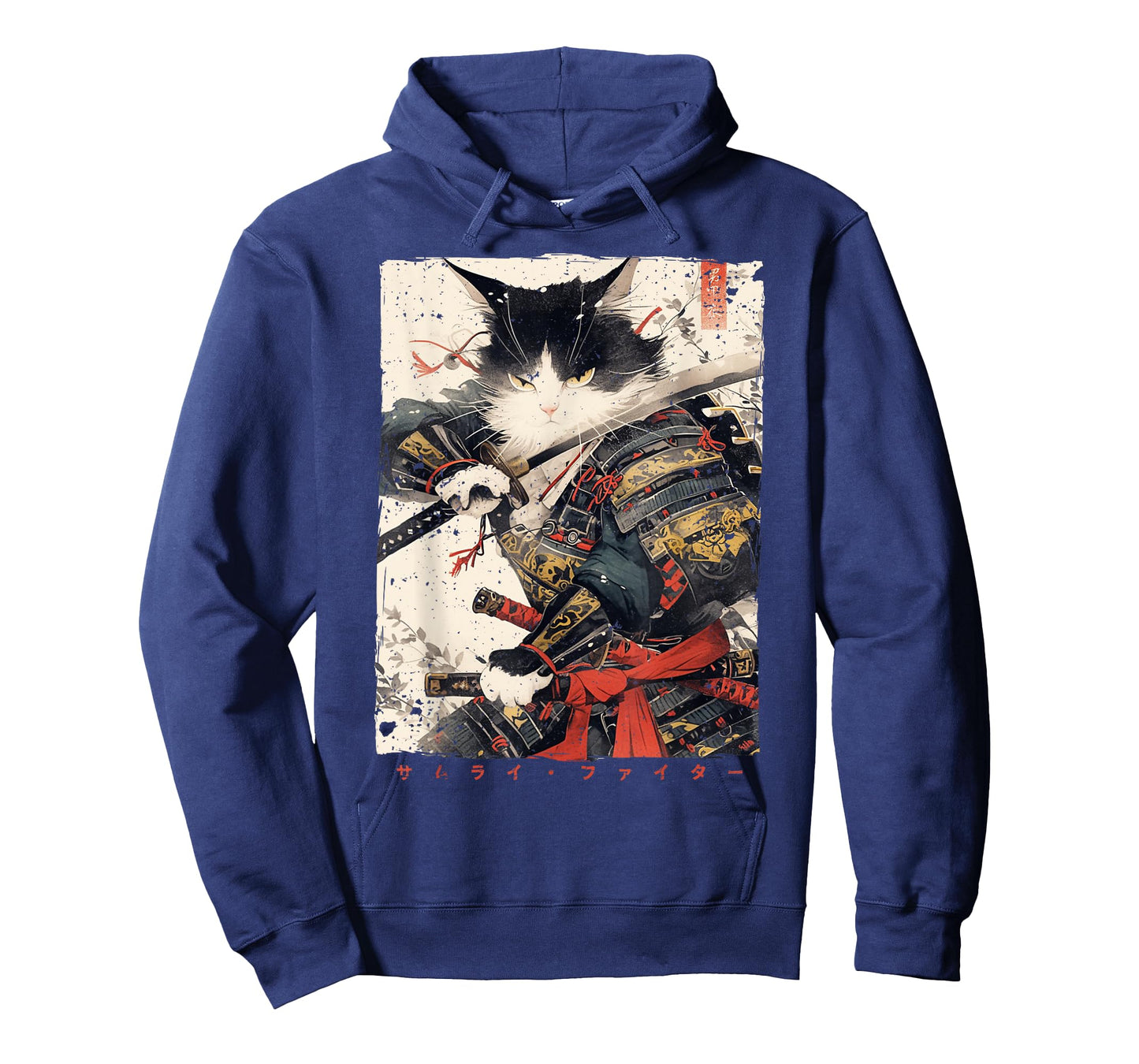Samurai Cat Warrior Ukiyo Ink Artwork Cat Samurai T-Shirt