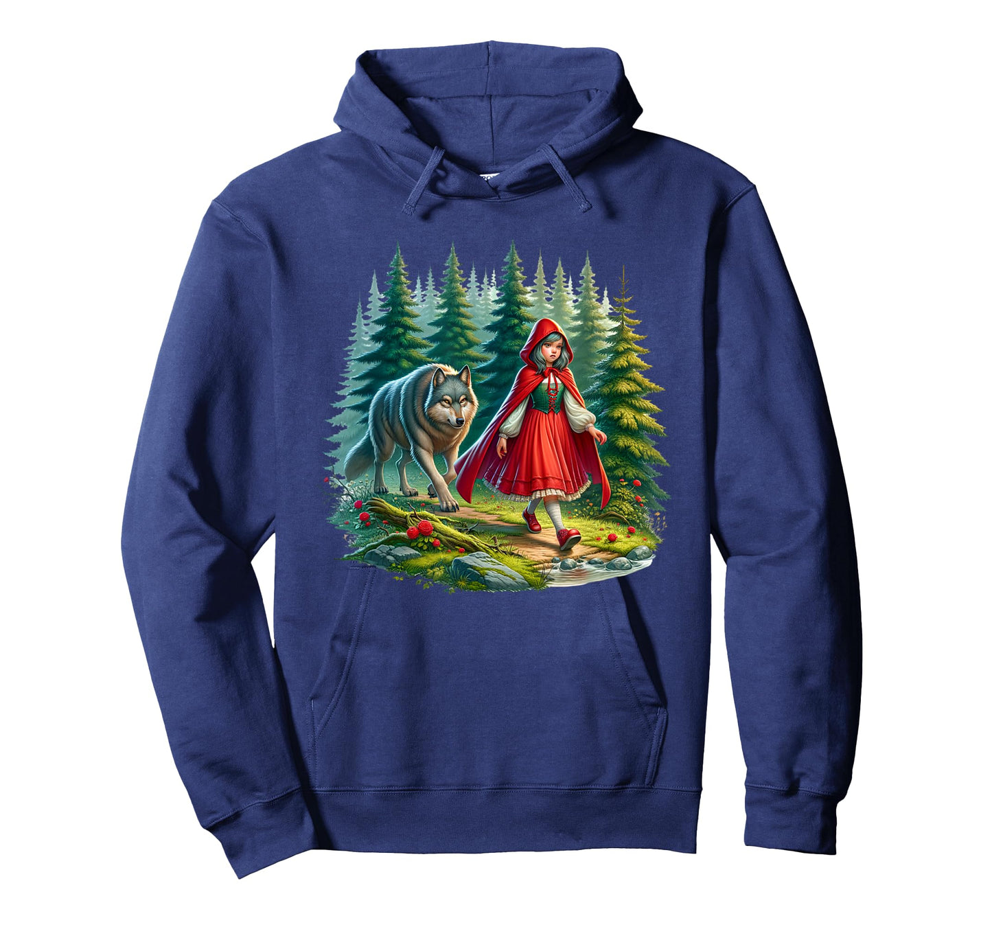Little Red Riding Hood Stalked by Wolf Halloween Costume T-Shirt
