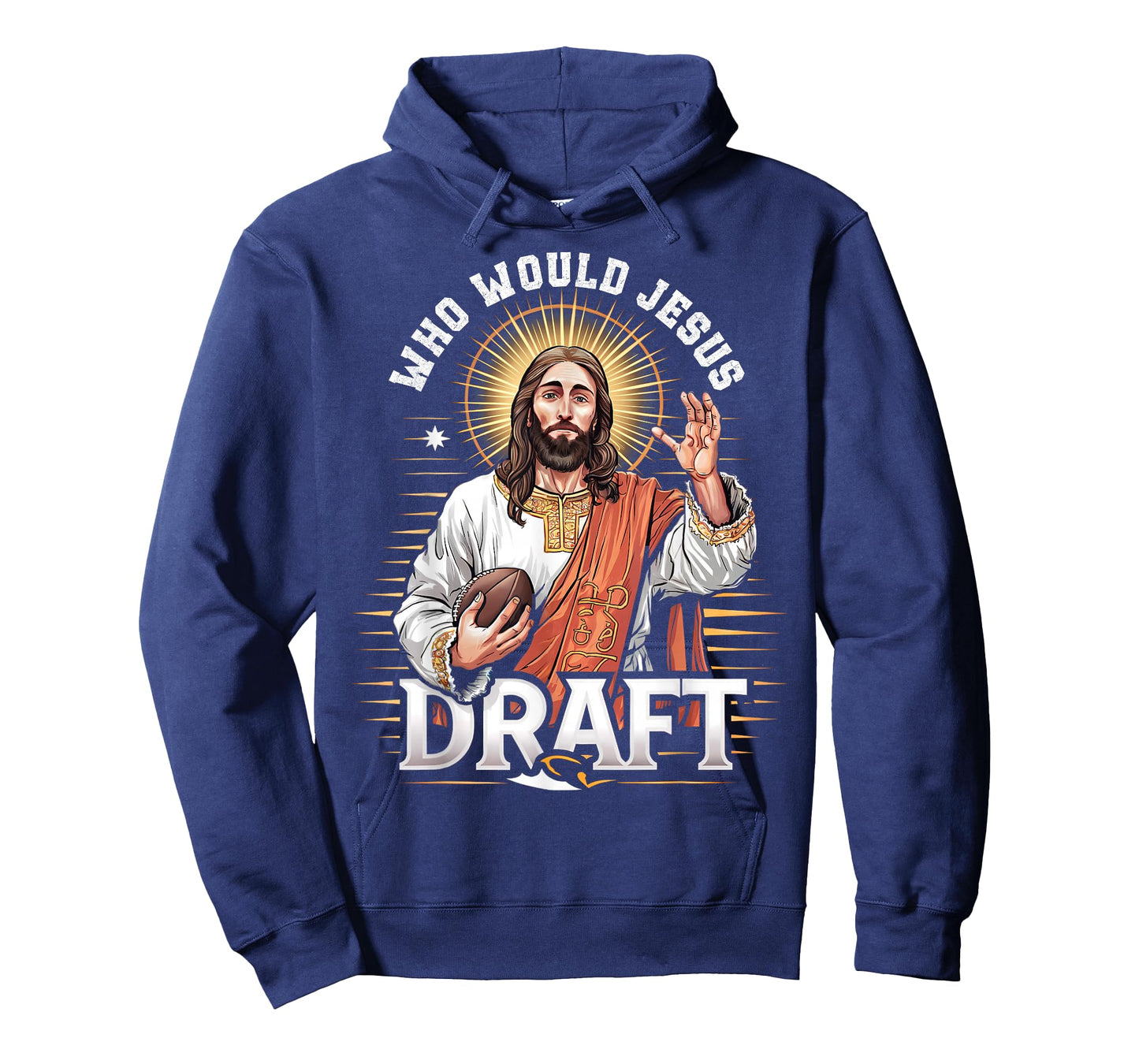 Who Would Jesus Draft Fantasy Football Fan Christian Draft T-Shirt