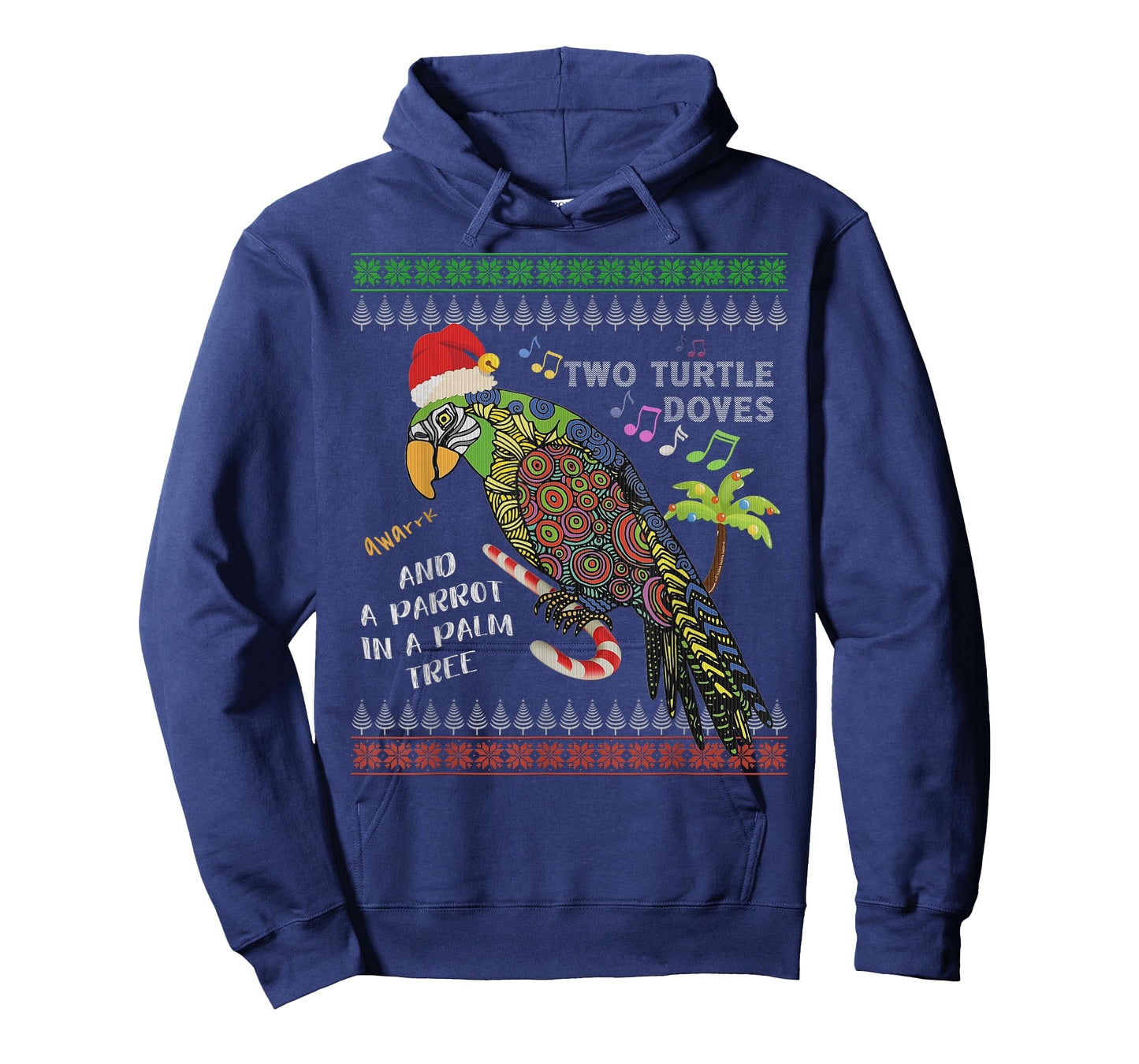 Funny Christmas Tropical Parrot Ugly Christmas Sweater T-Shirt