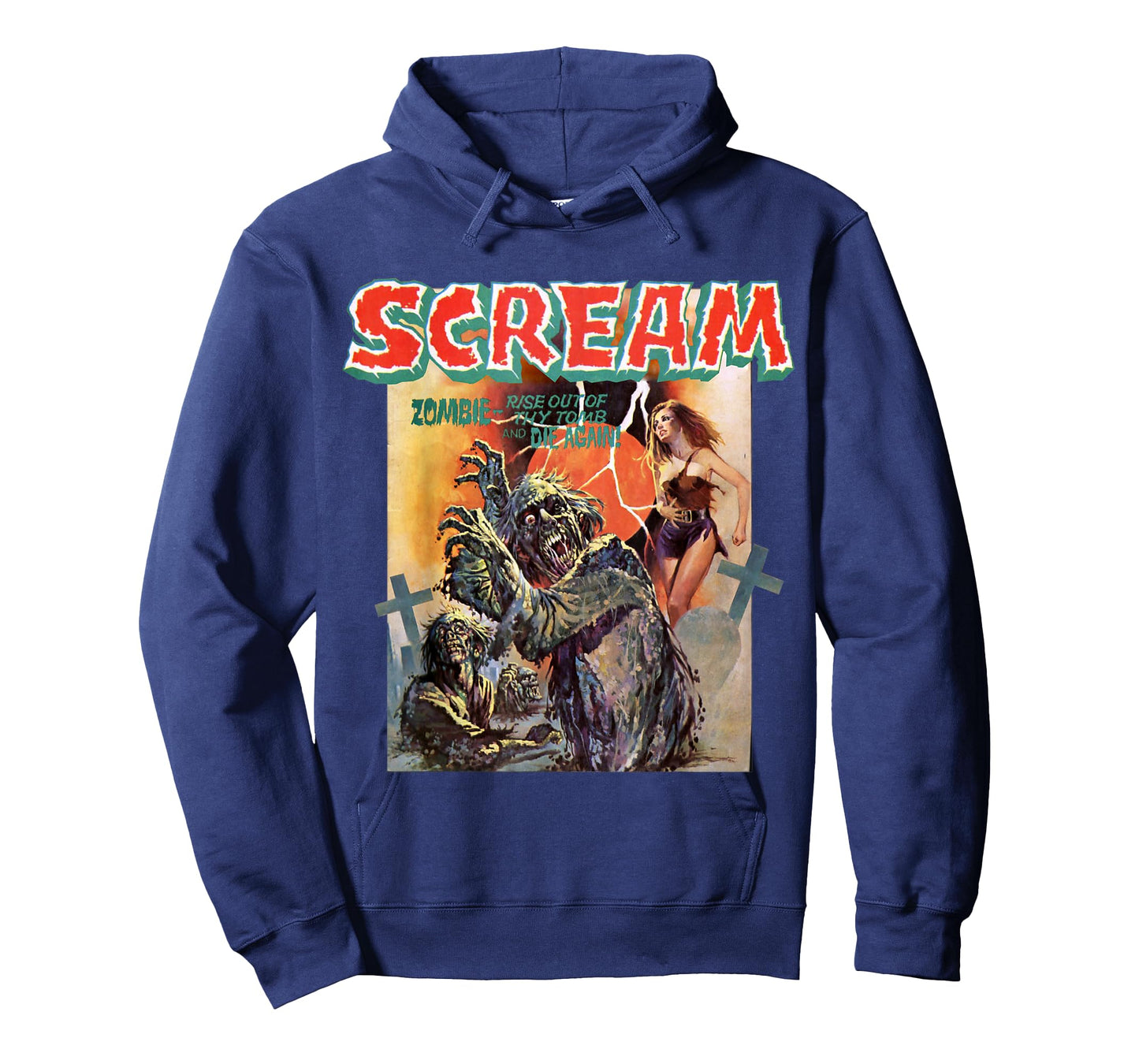 Zombie Tee Vintage Movie Horror Poster Comic Book Graphic T-Shirt