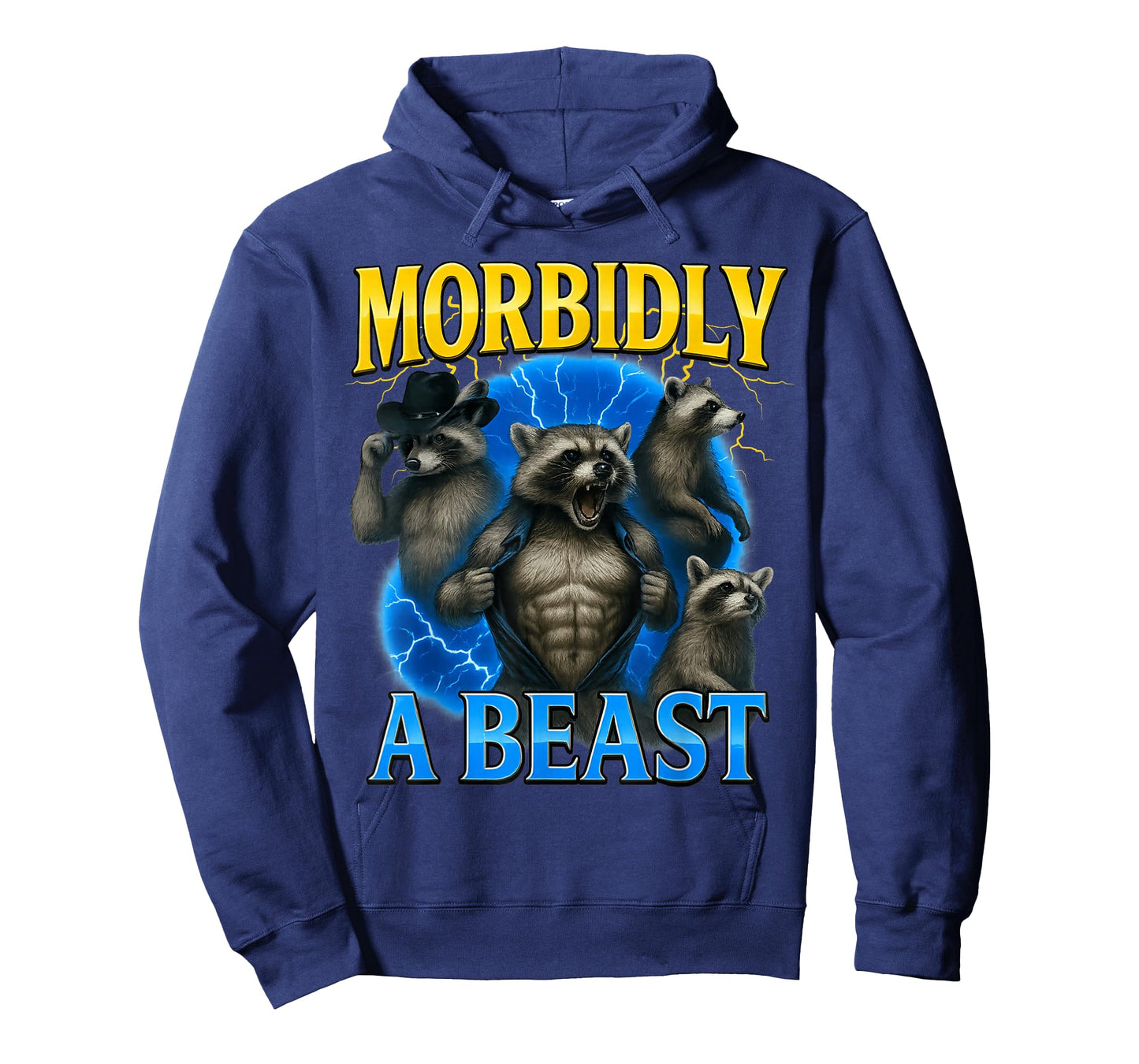 Morbidly A Beast Alpha Funny Raccoon Bootleg Funny 90s Memes T-Shirt