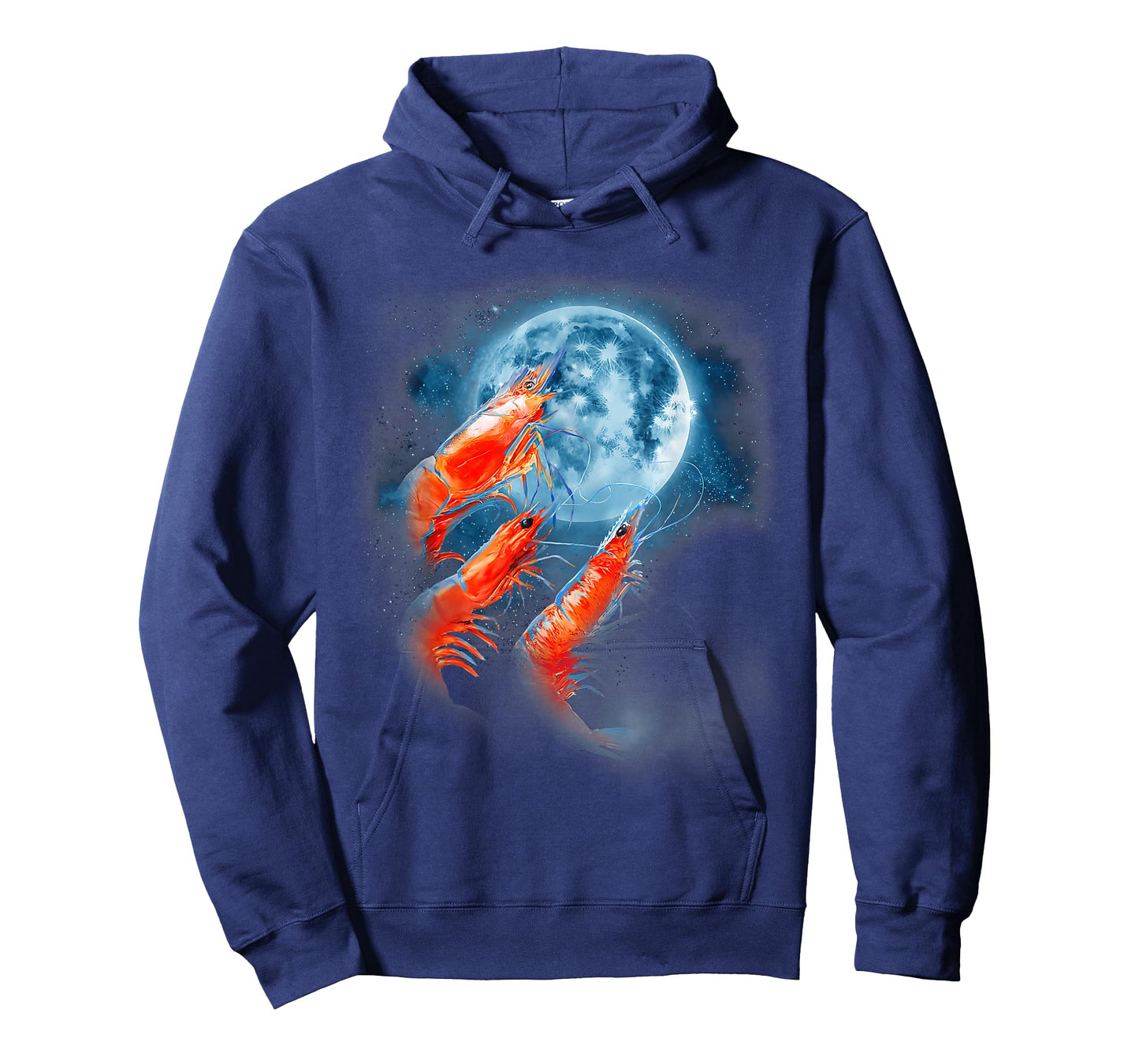 Three Shrimp Moon | Funny 3 Shrimp Howling Moon Men Women T-Shirt