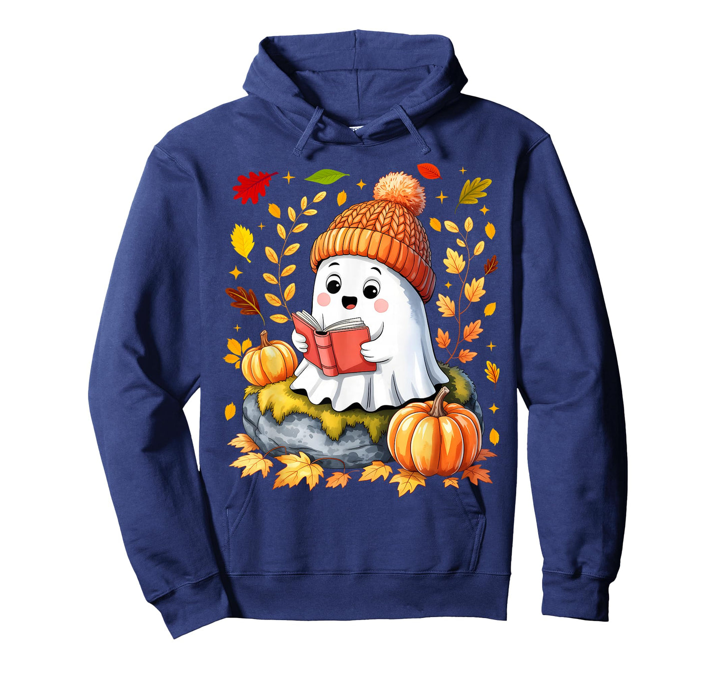 Cute Drinking Coffee Halloween Ghost Ice Womens T-Shirt