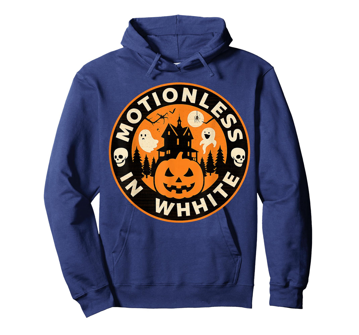 Halloween Pumpkin Scary Funny Motionlesses in White Costume T-Shirt