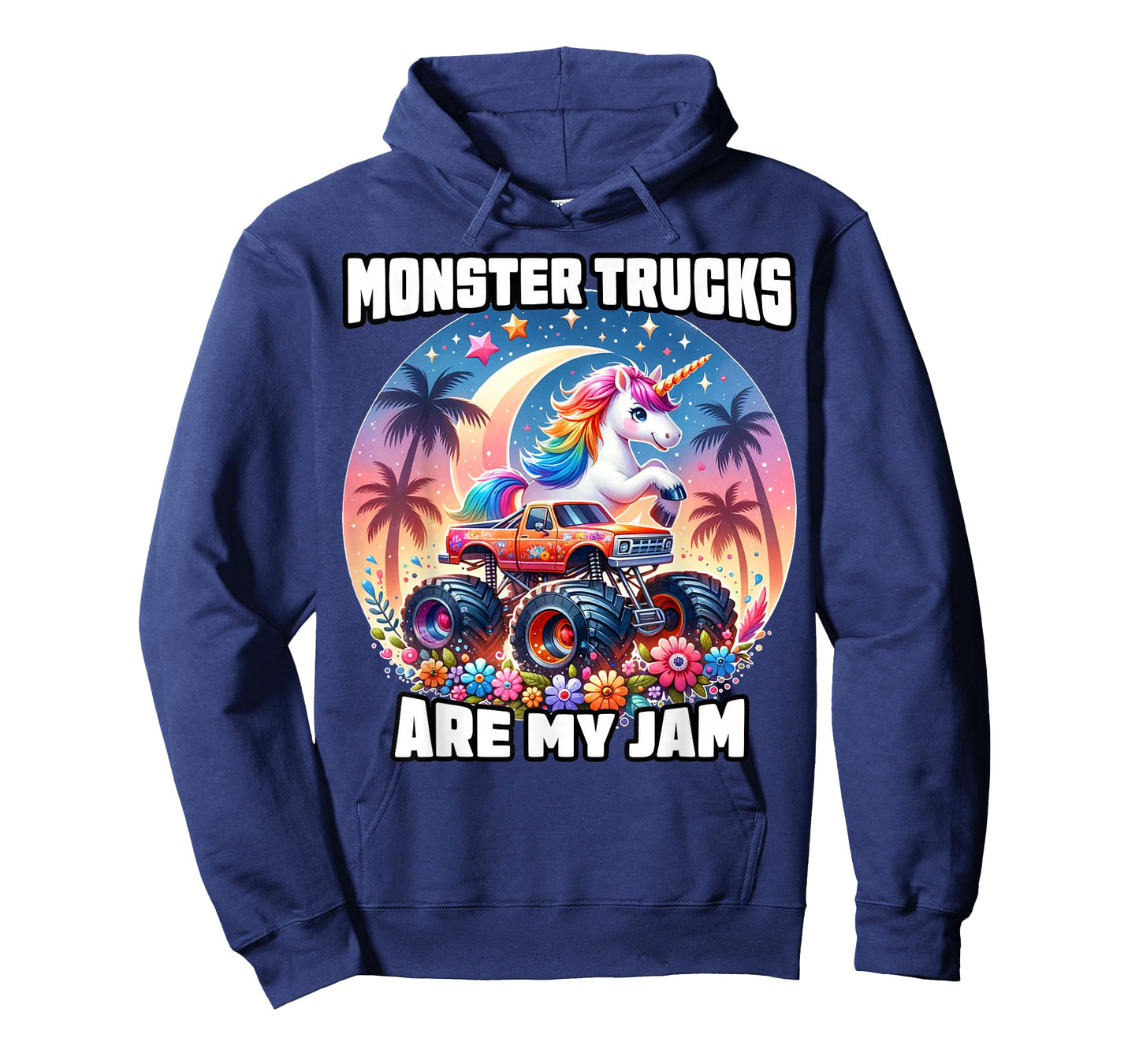 Monster Trucks Are My Jam Unicorn Girls Kids Youth Toddlers T-Shirt