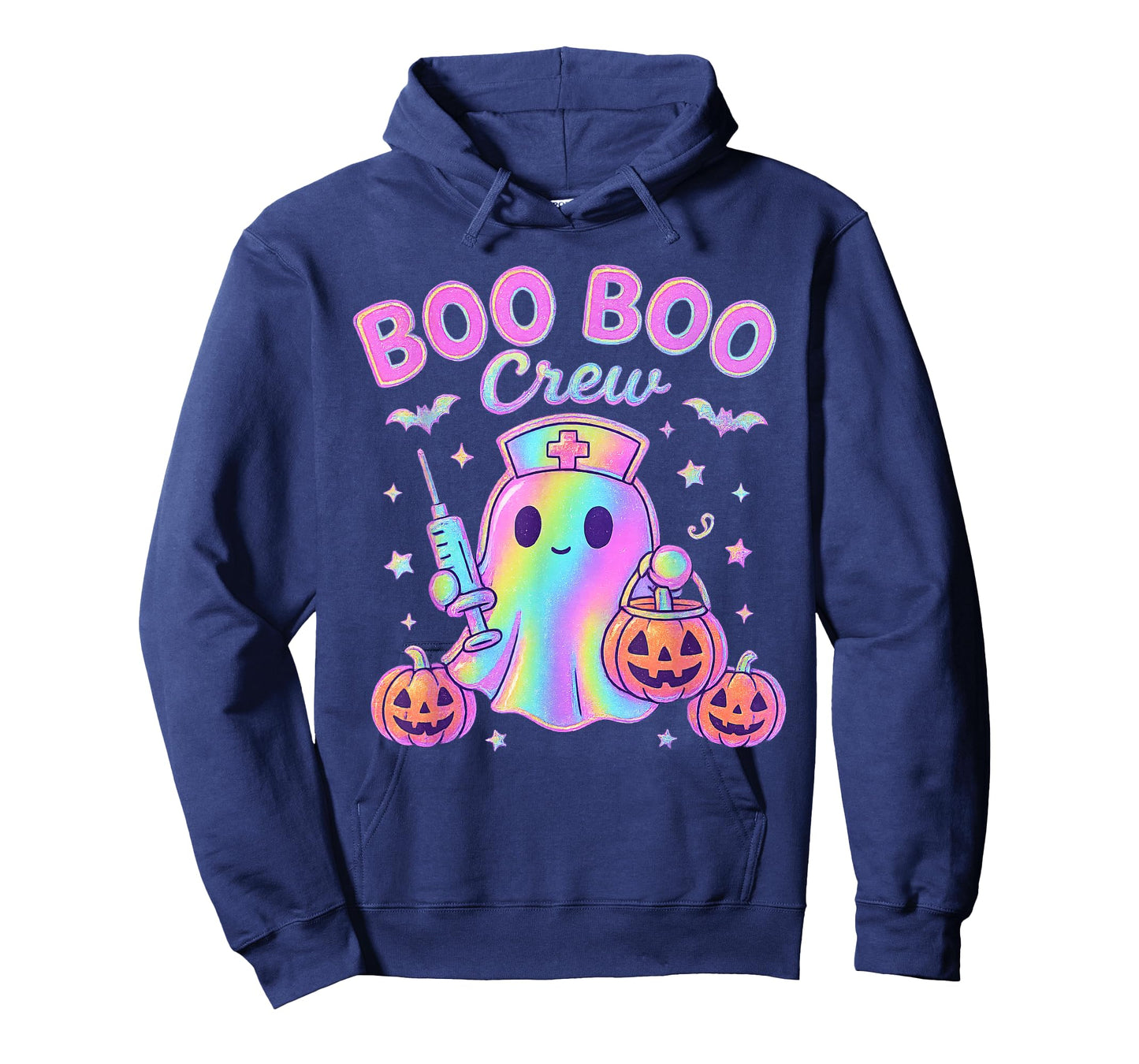 Boo Boo Crew Nurse Ghost Kawaii Halloween Spooky Pumpkin T-Shirt