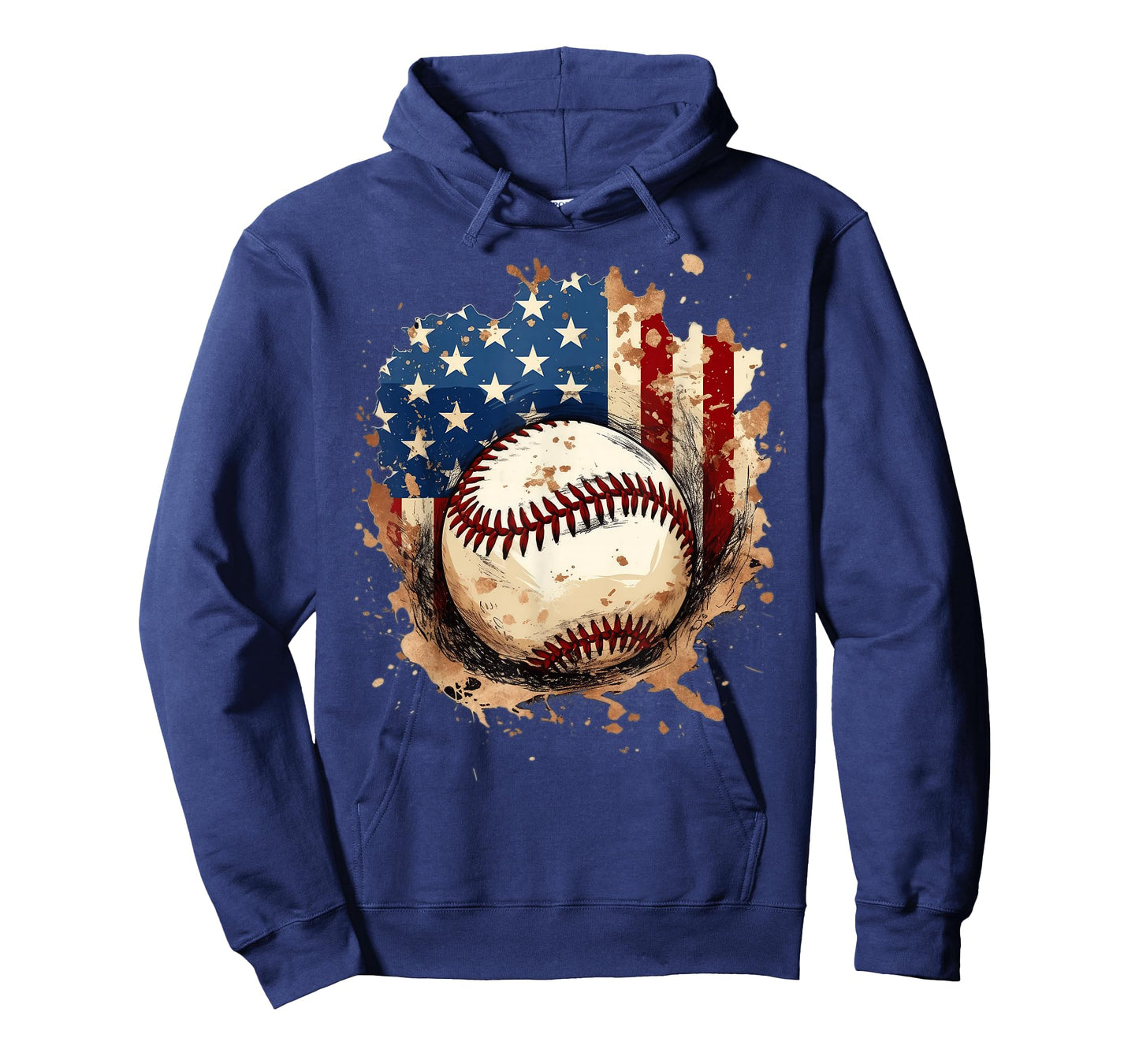 Patriotic Baseball 4th of July Men USA American Flag Boys T-Shirt