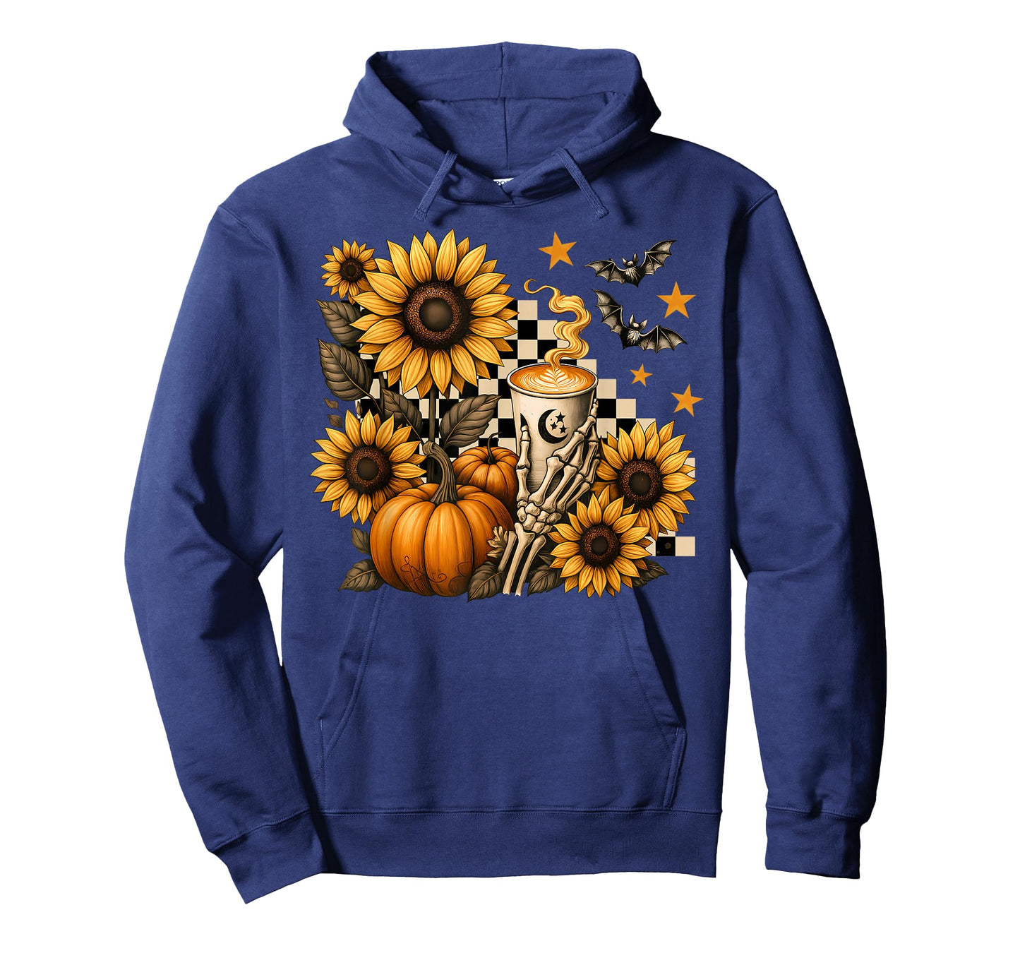 Halloween Skeleton Coffee, Spooky Sunflowers Pumpkin Spice T-Shirt