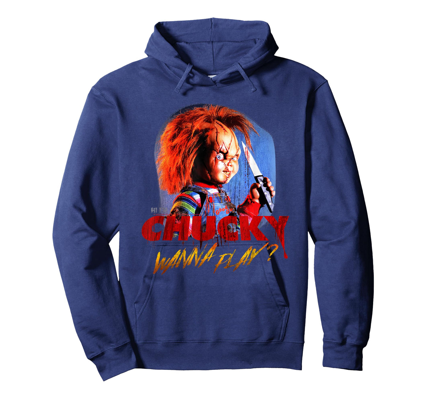 Child's Play Chucky Wanna Play Creepy Portrait T-Shirt Small
