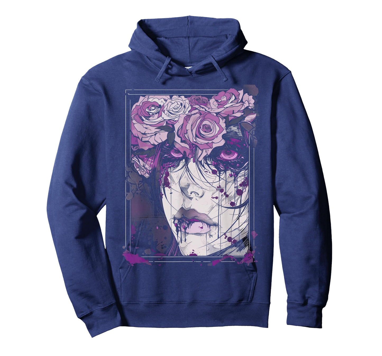 Anime European Goth Castle Sad Flower Art Purple Beauty T-Shirt