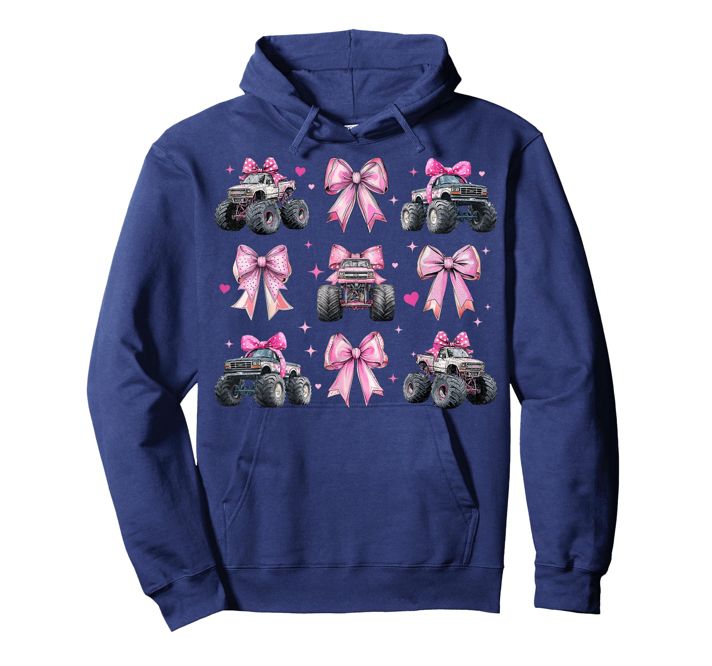 Monster Truck 4 Wheeler Offroad Girl Coquette Bow Pink Mom T-Shirt