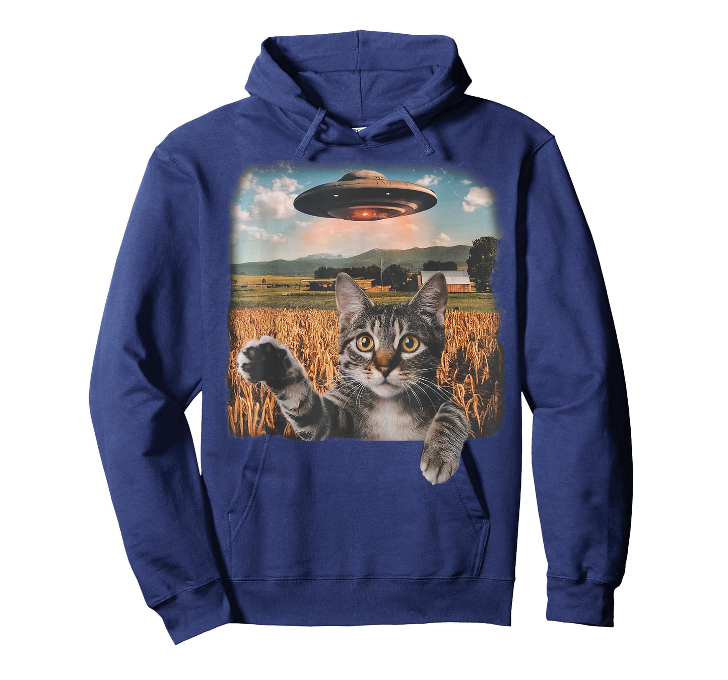 cat selfie with alien ufo T-Shirt
