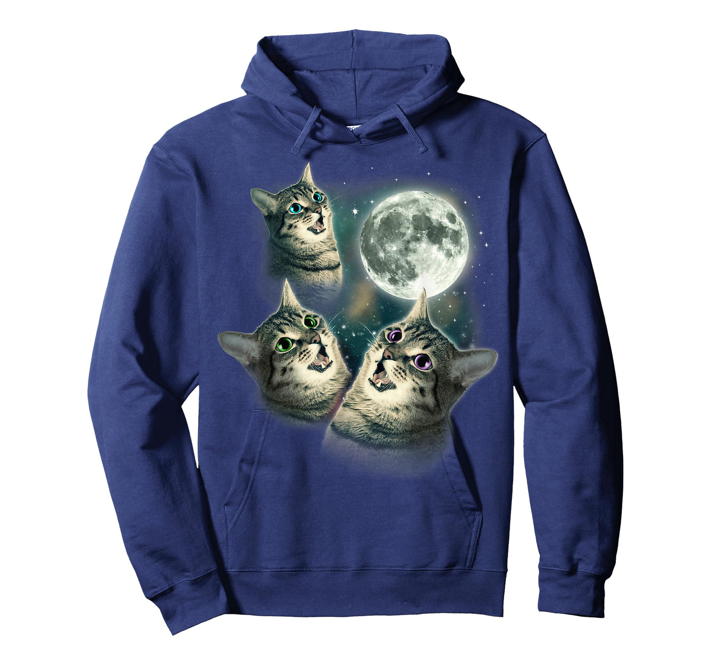 Funny Cat Shirt | Three Cat Moon 3 Wolfs Cute Kitten Graphic T-Shirt