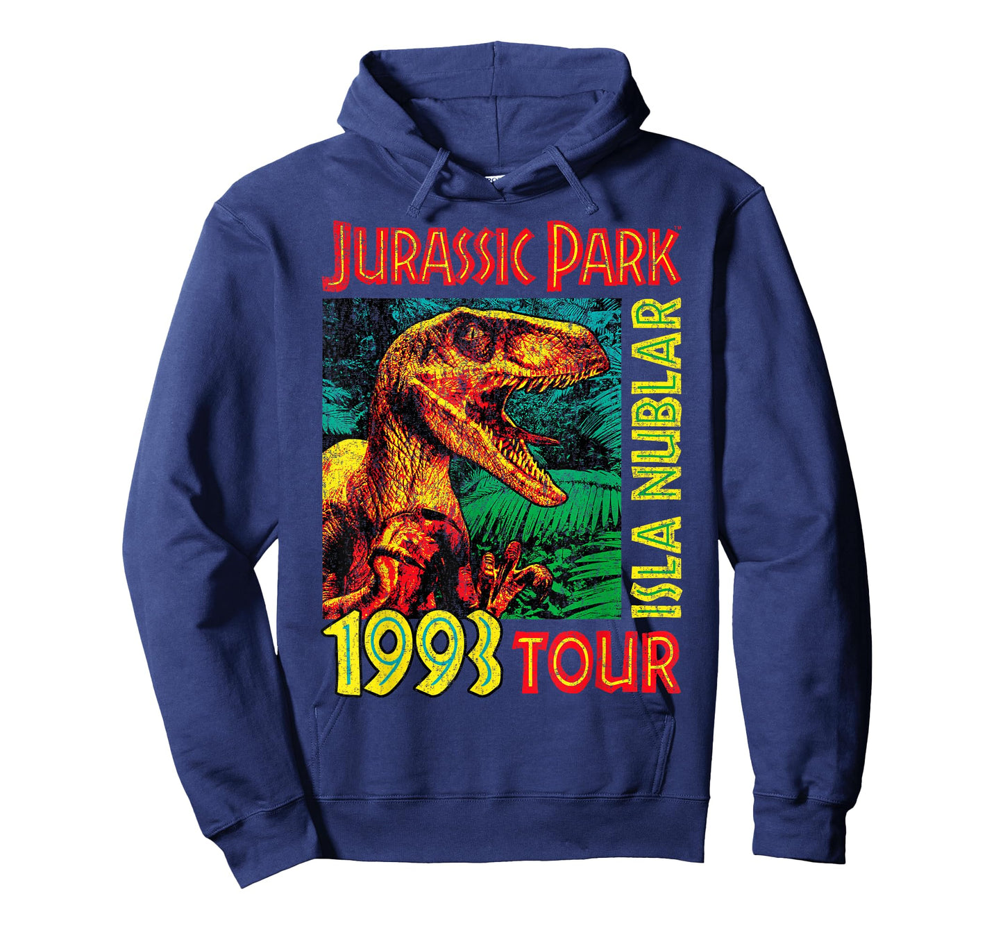 Jurassic Park Isla Nublar 1993 Tour Poster T-Shirt Small