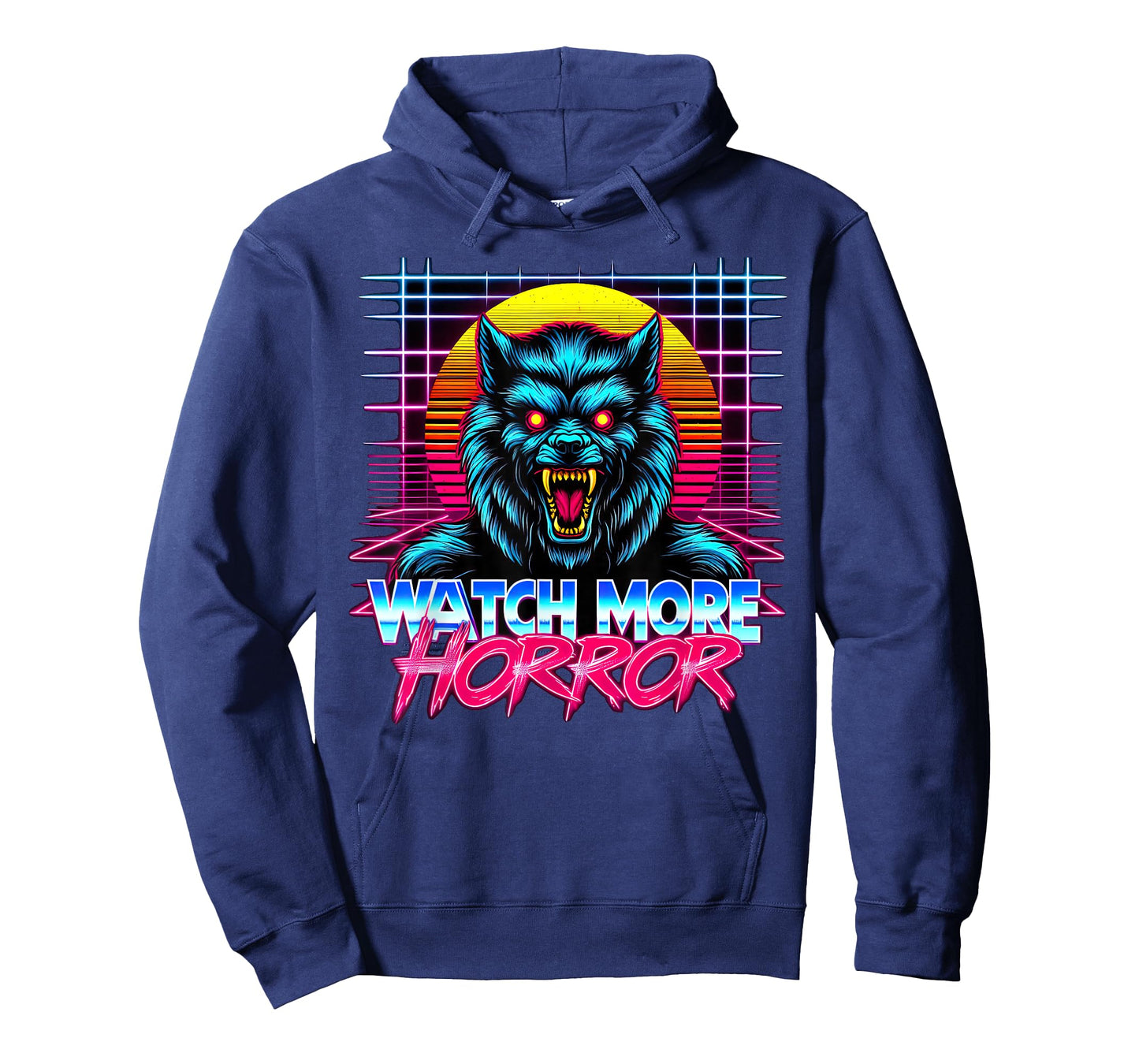 Watch More Horror Retro 80s Synthwave Style Werewolf Graphic T-Shirt