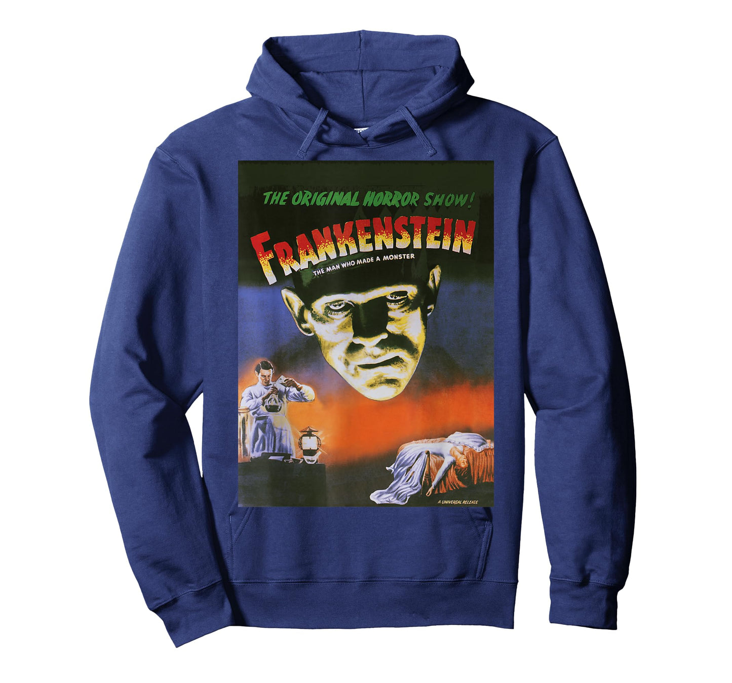 Universal Monsters Distressed Frankenstein Movie Poster T-Shirt
