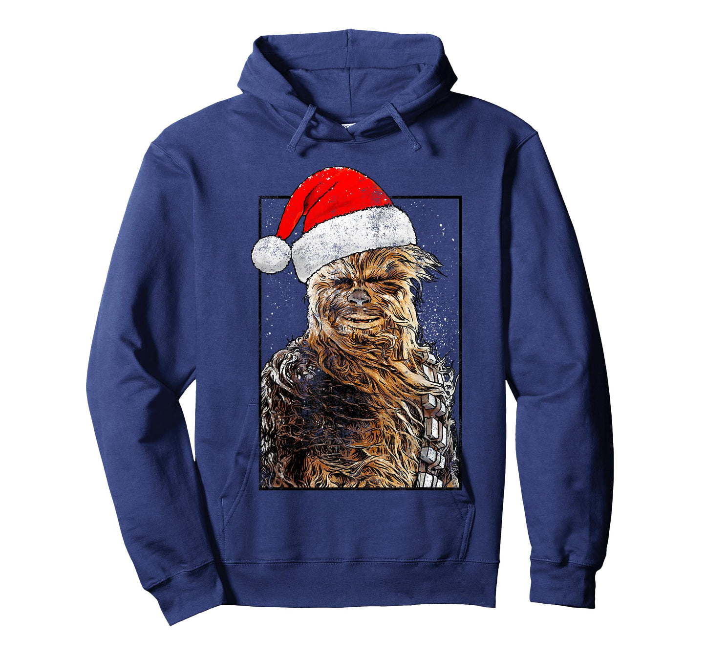 Star Wars Christmas Santa Chewbacca Windswept Movie Panel T-Shirt