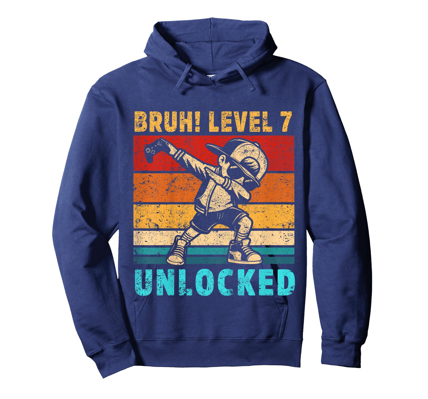 Kids 7 Year Old Birthday Dabbing Boy Bruh 7th level unlocked T-Shirt